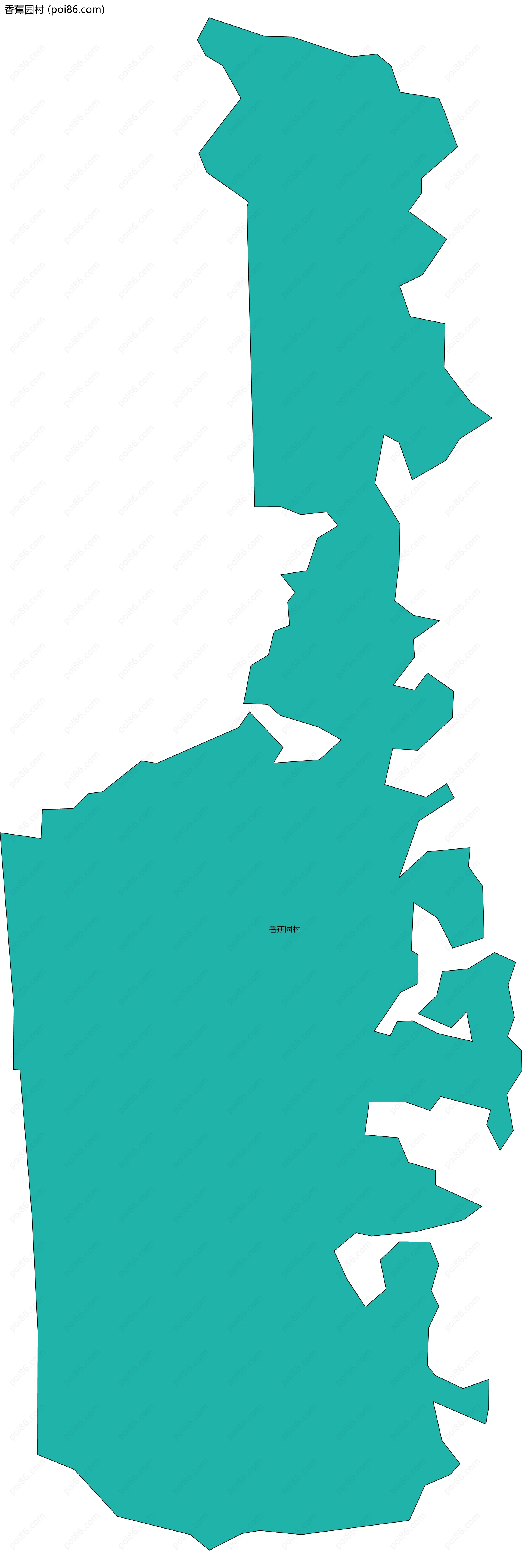 香蕉园村边界地图