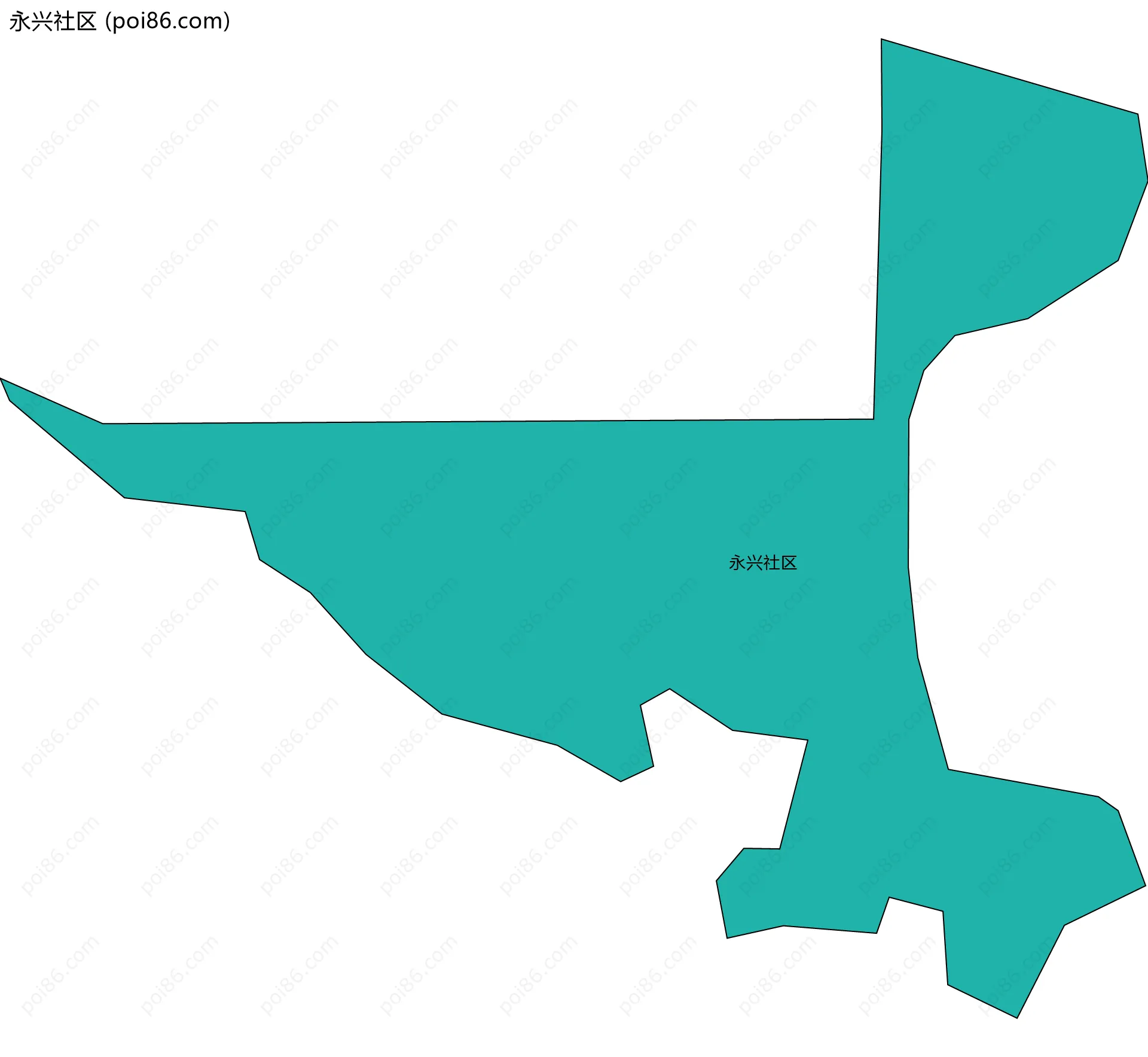 永兴社区边界地图