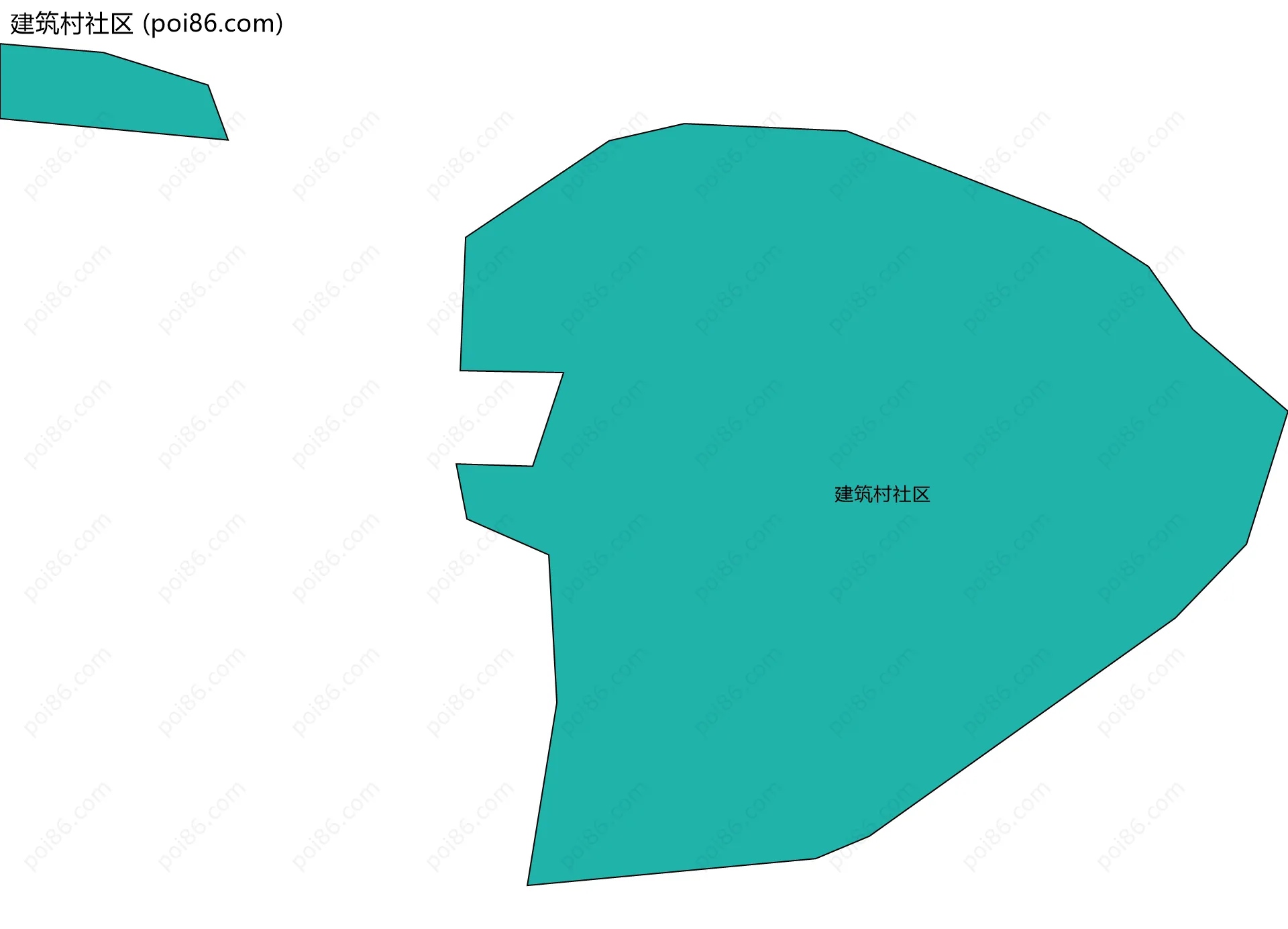 建筑村社区边界地图