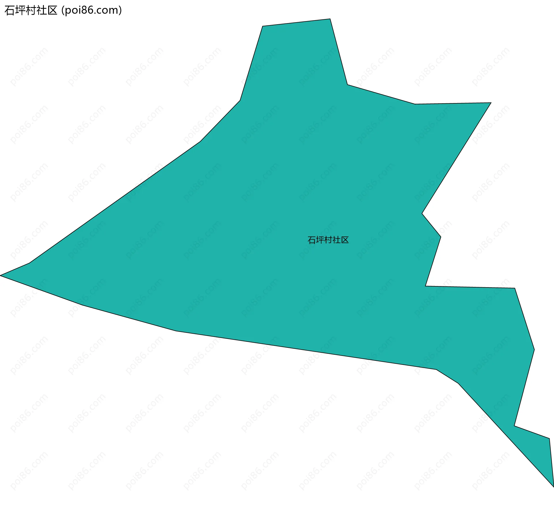 石坪村社区边界地图