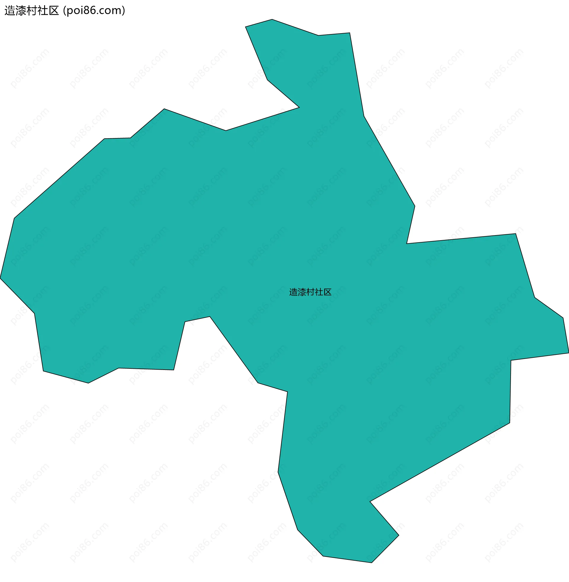 造漆村社区边界地图
