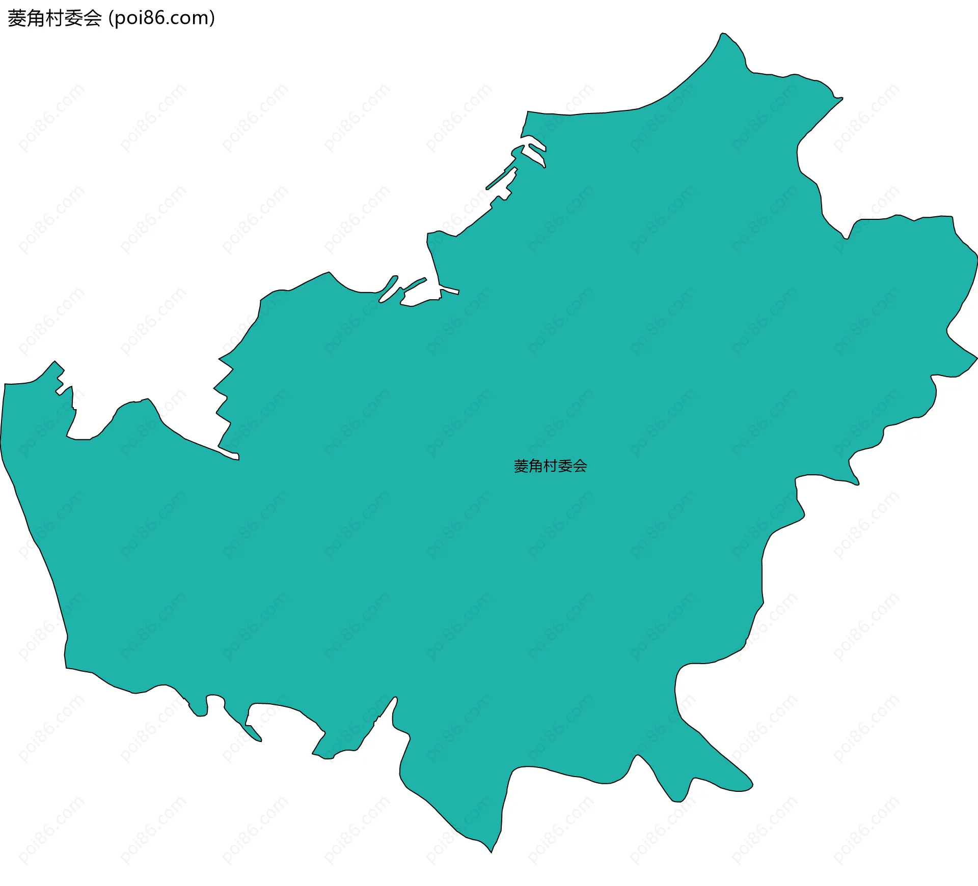 菱角村委会边界地图