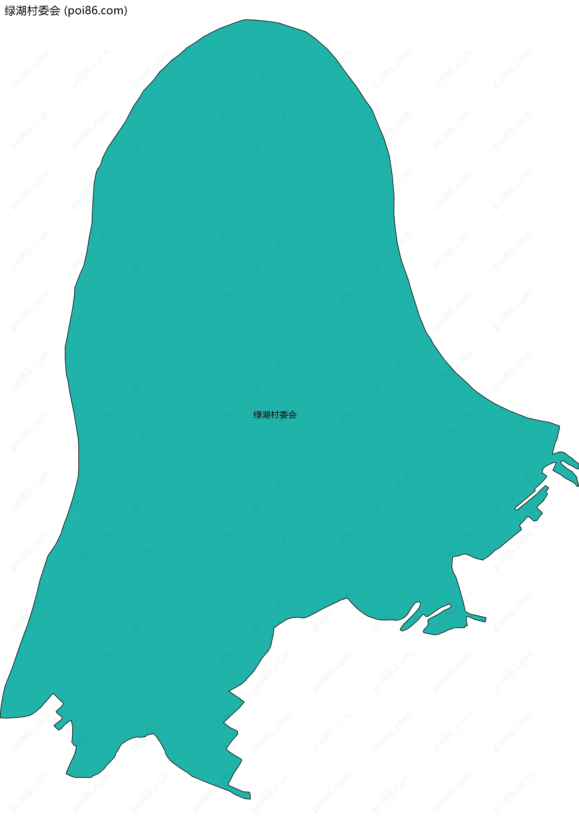 绿湖村委会边界地图