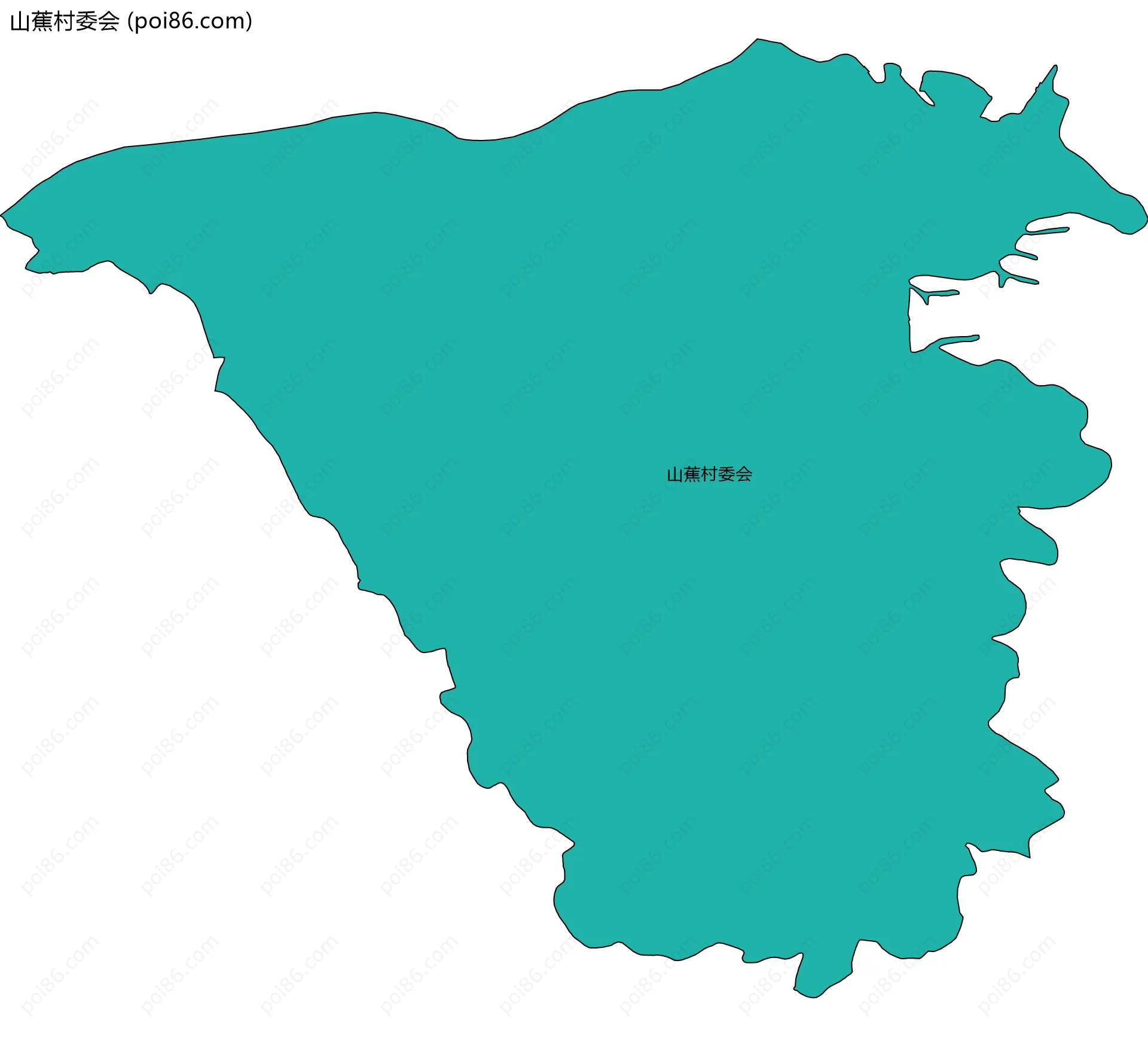 山蕉村委会边界地图