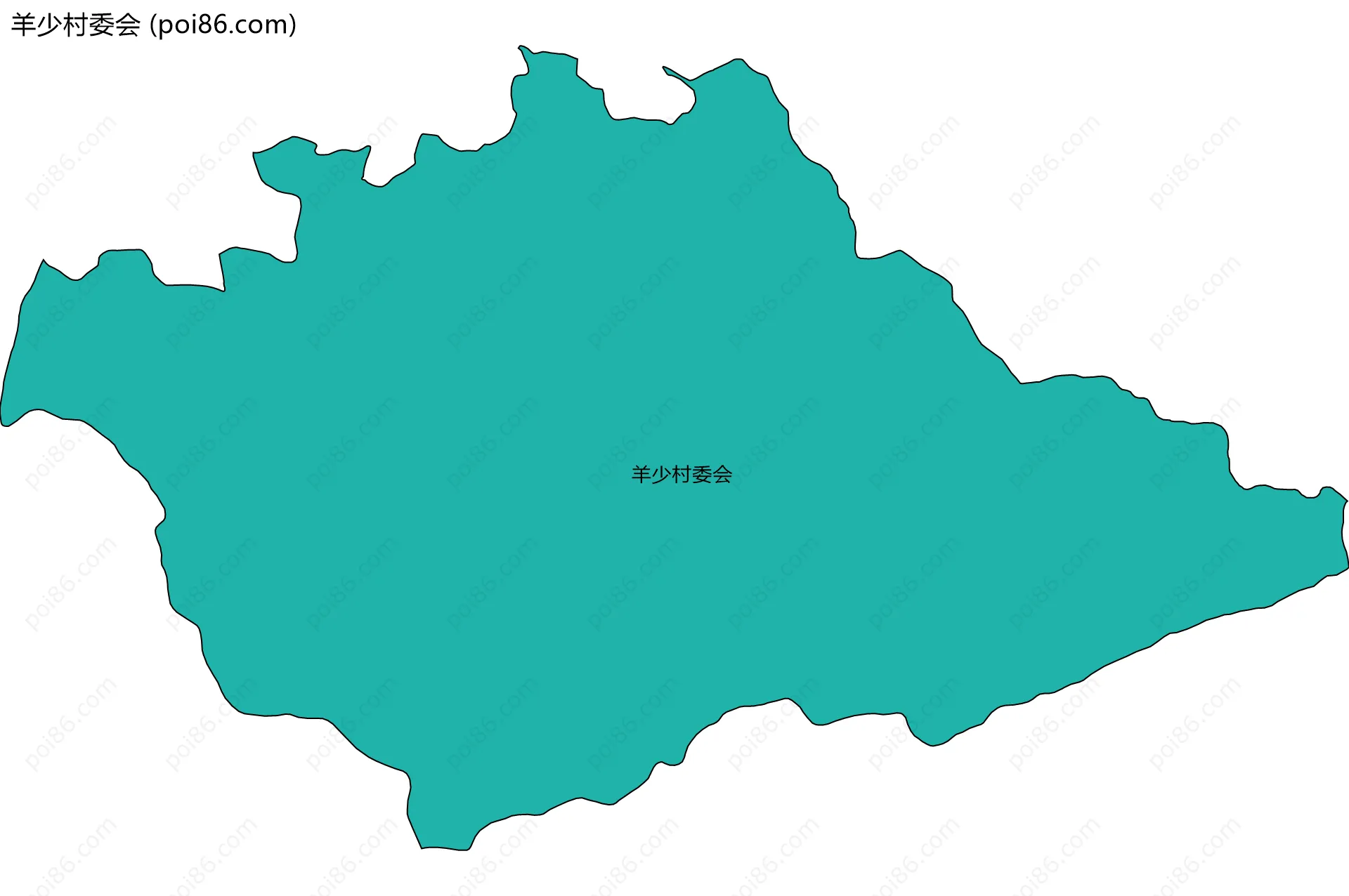 羊少村委会边界地图