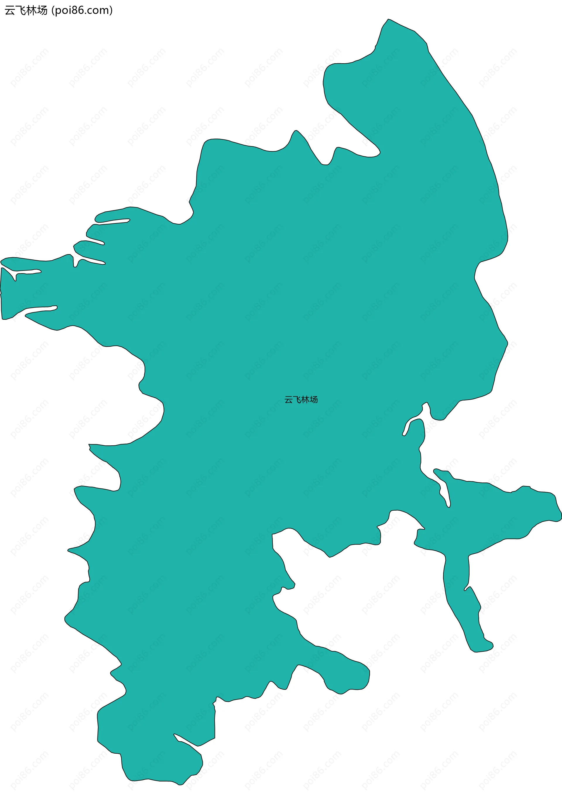 云飞林场边界地图