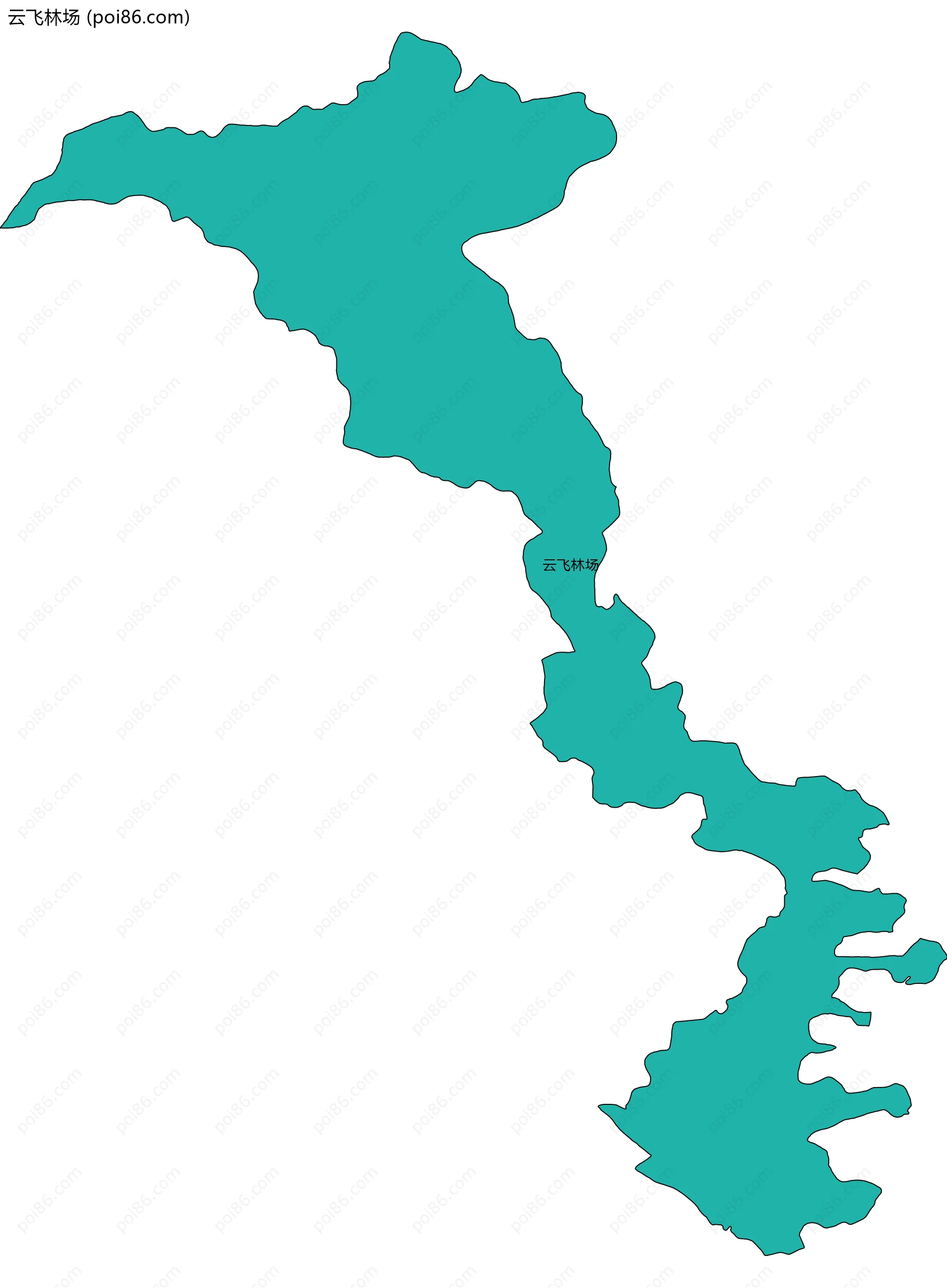 云飞林场边界地图