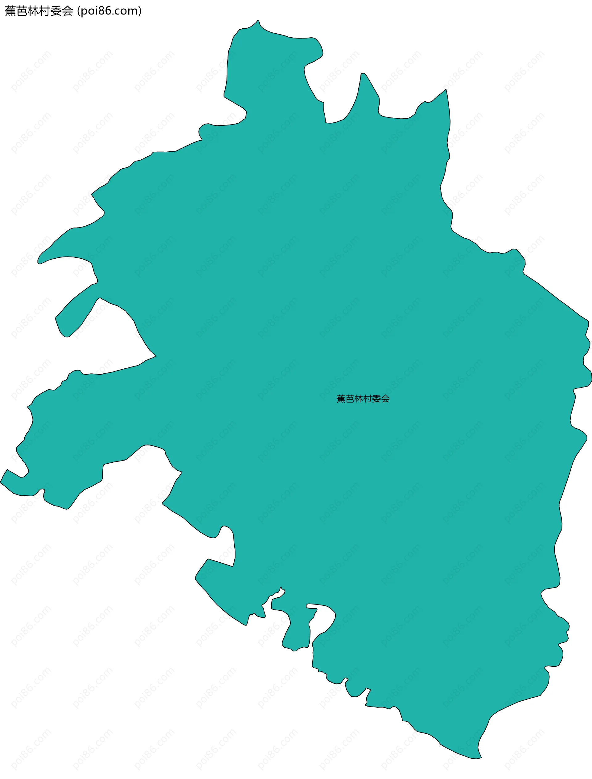 蕉芭林村委会边界地图