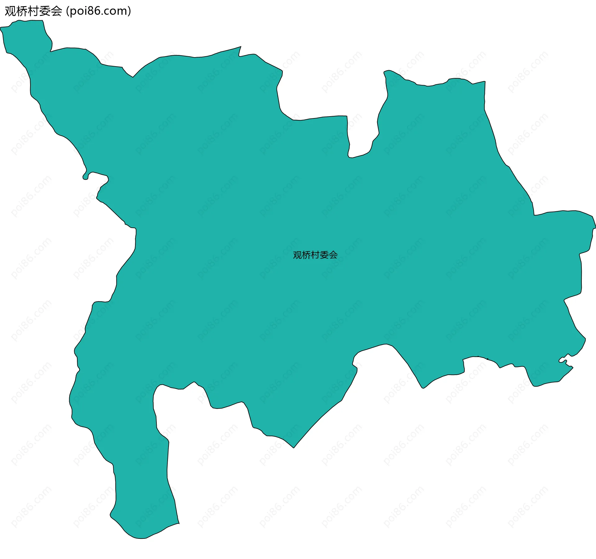 观桥村委会边界地图