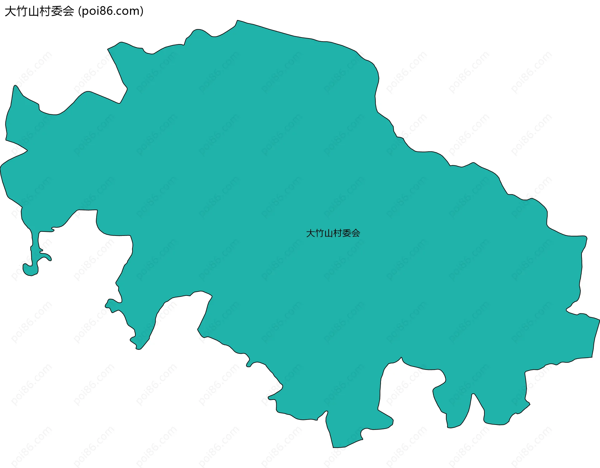 大竹山村委会边界地图