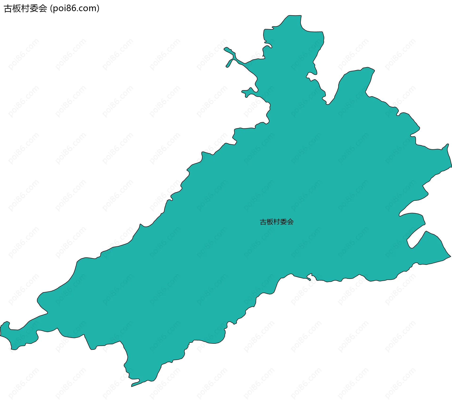 古板村委会边界地图