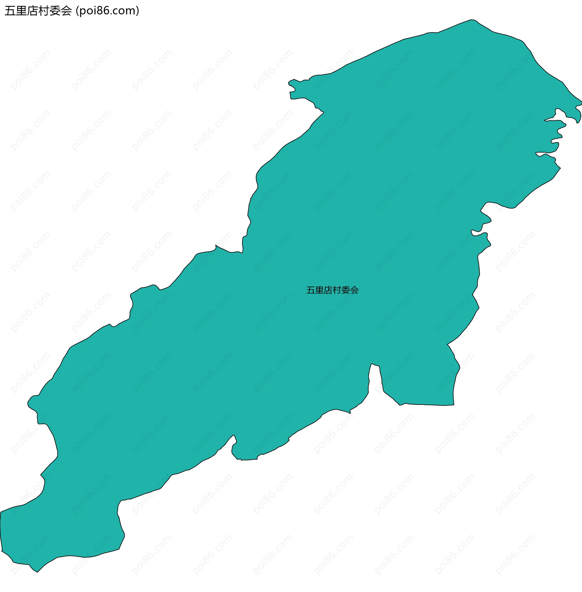 五里店村委会边界地图