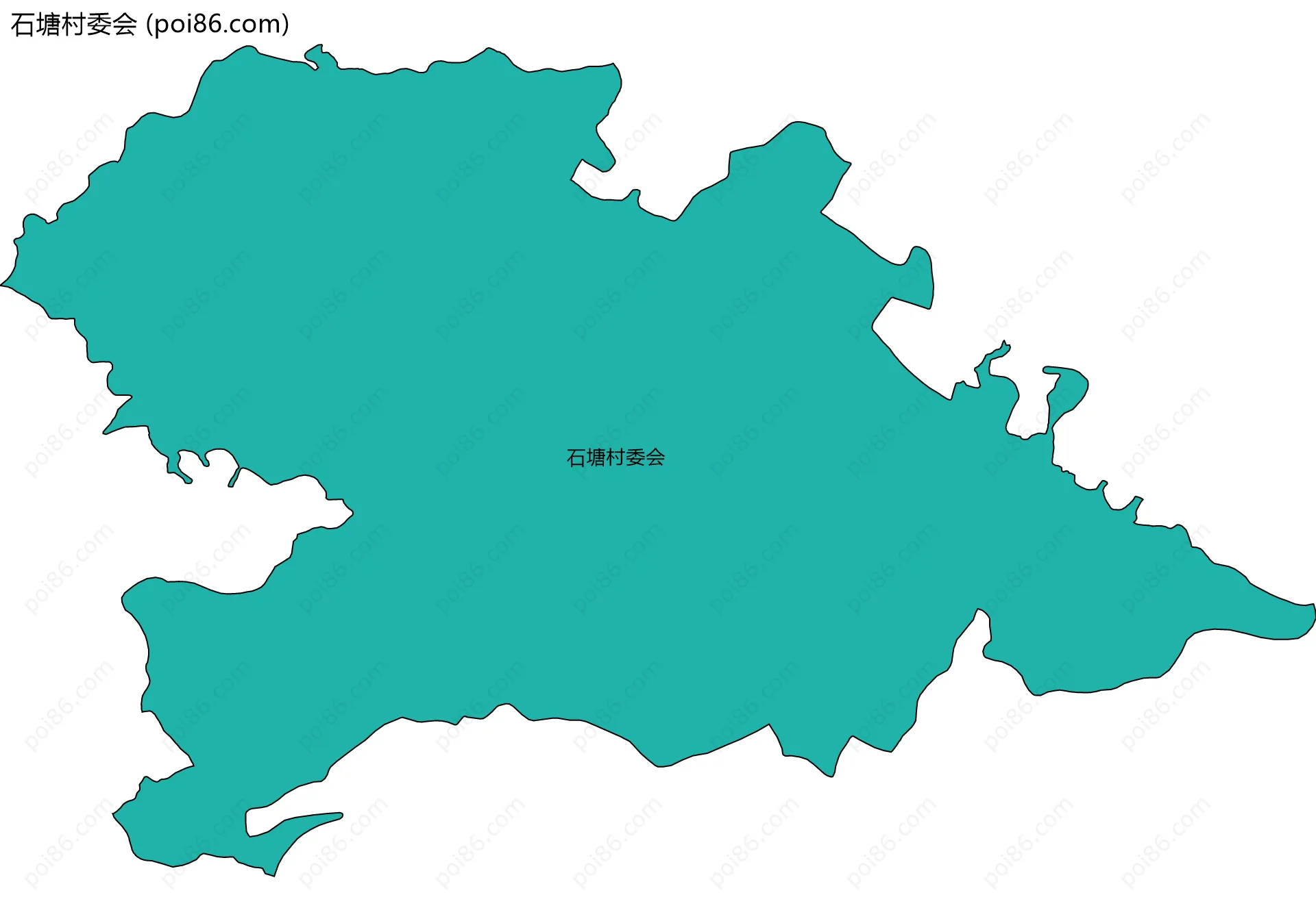 石塘村委会边界地图