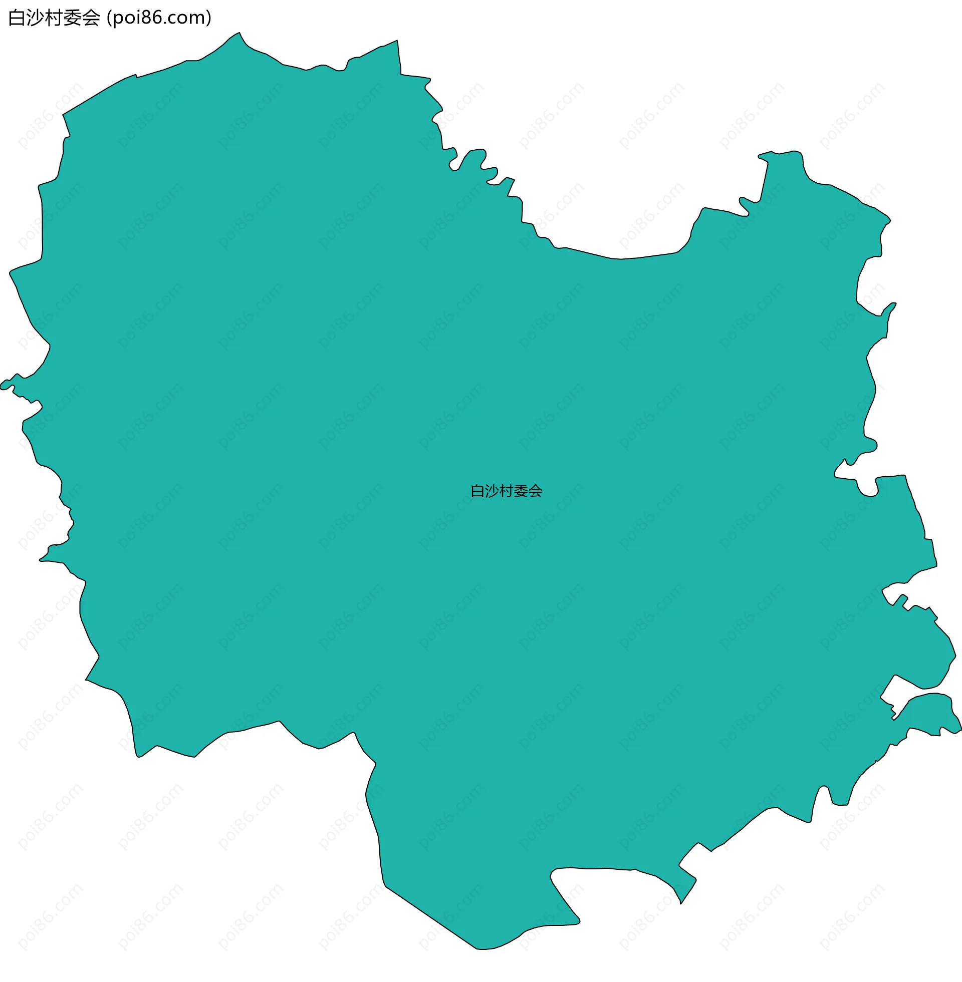 白沙村委会边界地图