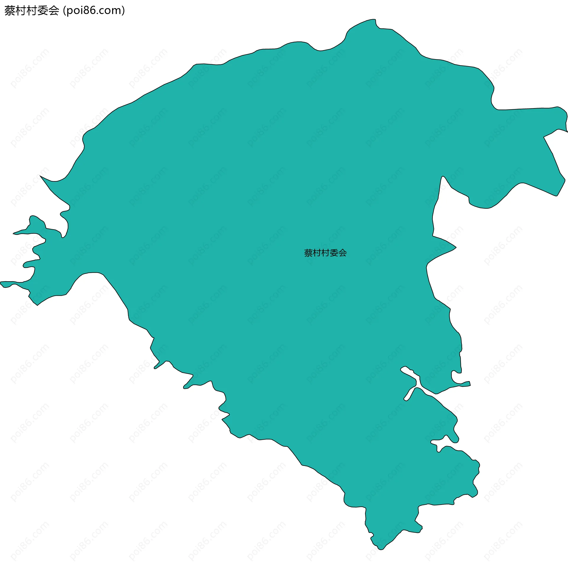 蔡村村委会边界地图