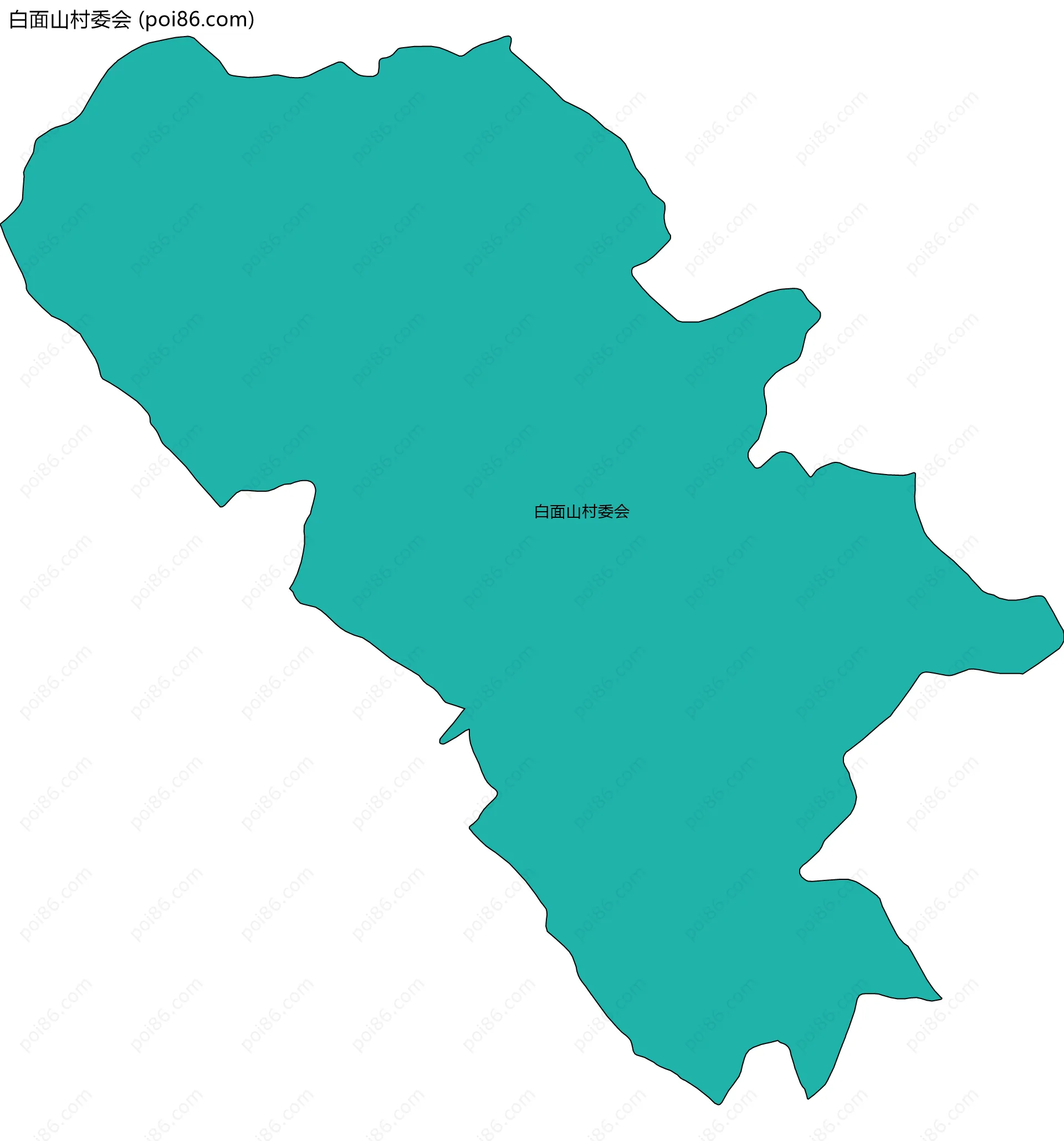 白面山村委会边界地图