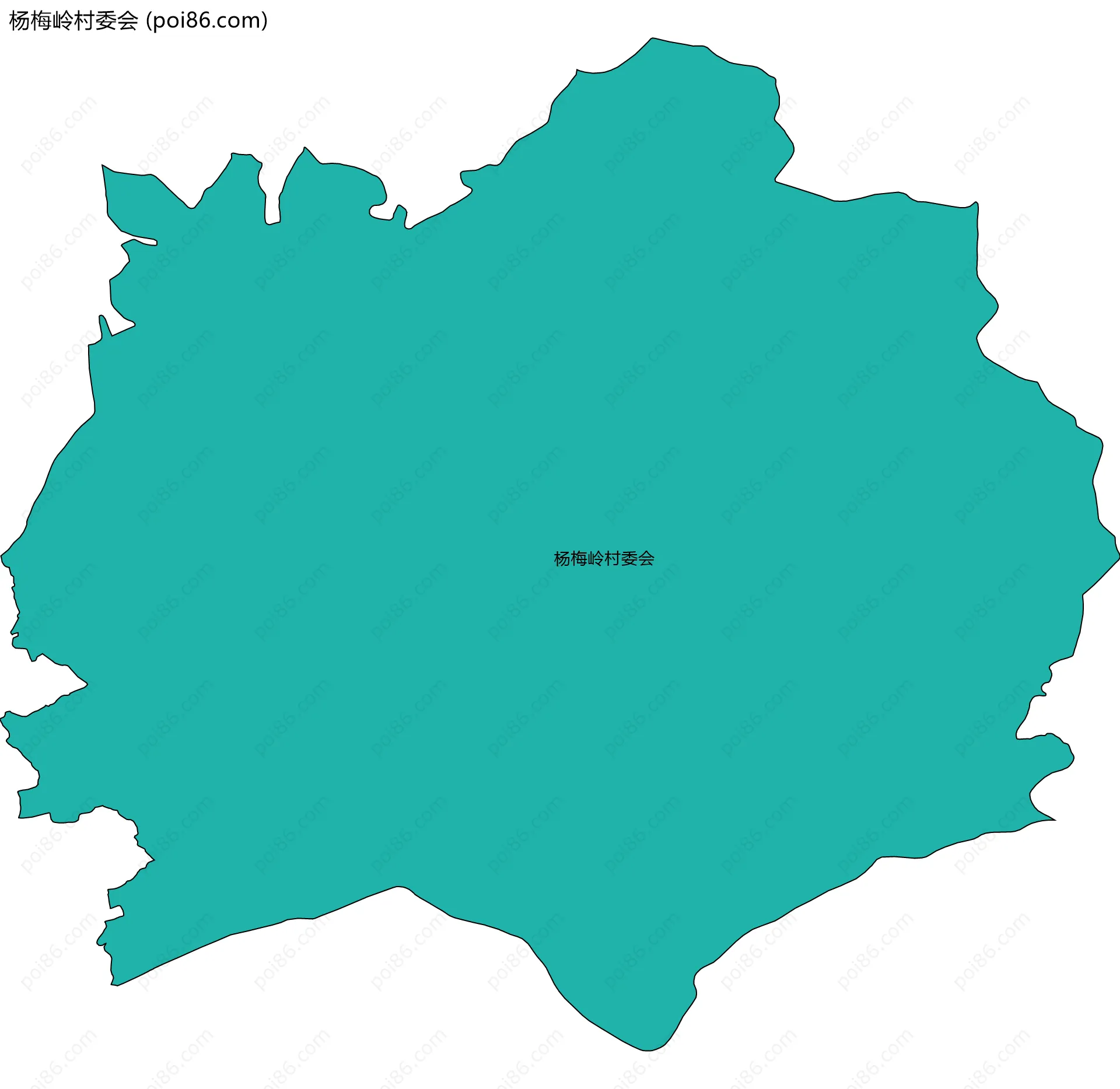 杨梅岭村委会边界地图