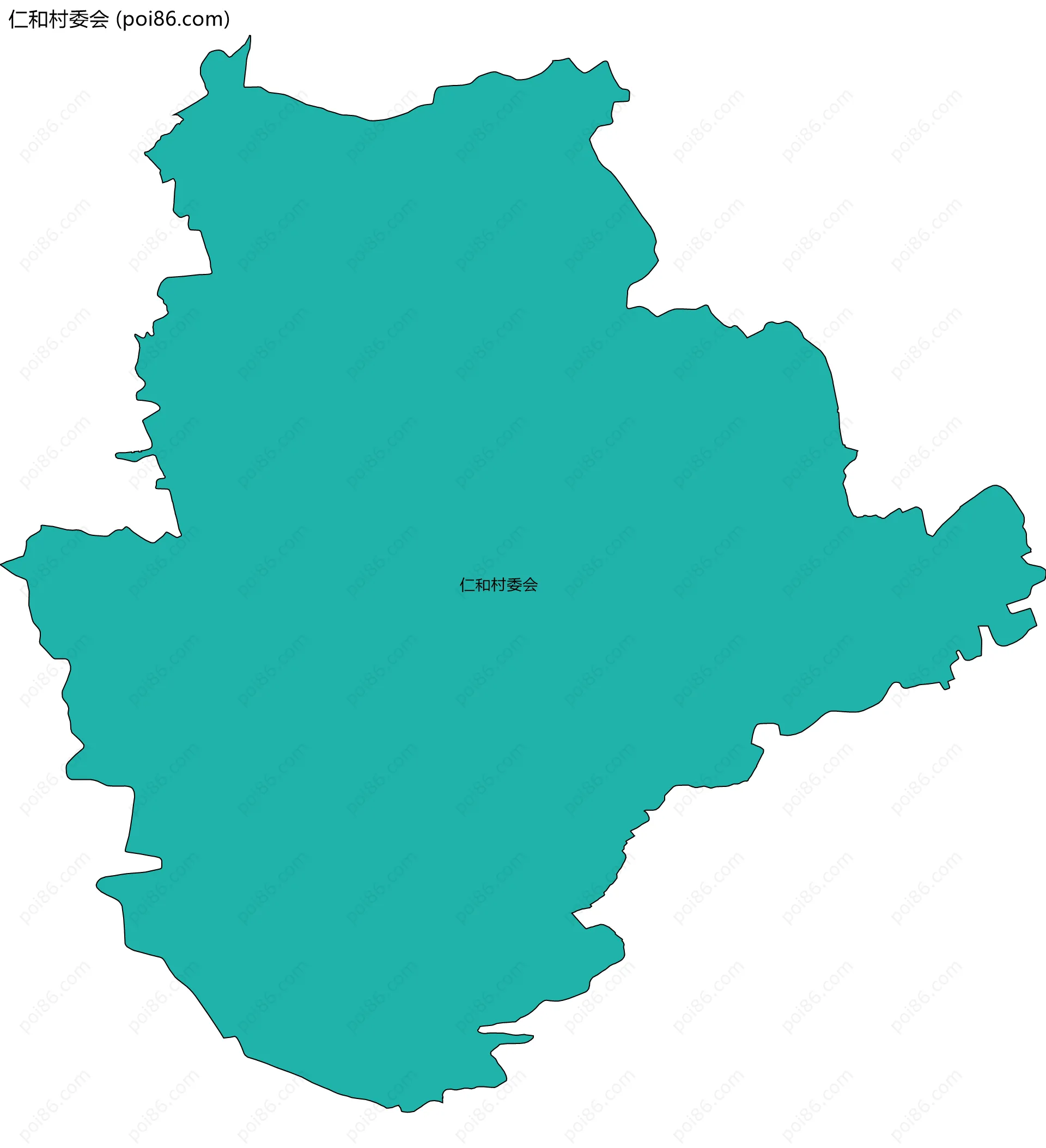 仁和村委会边界地图