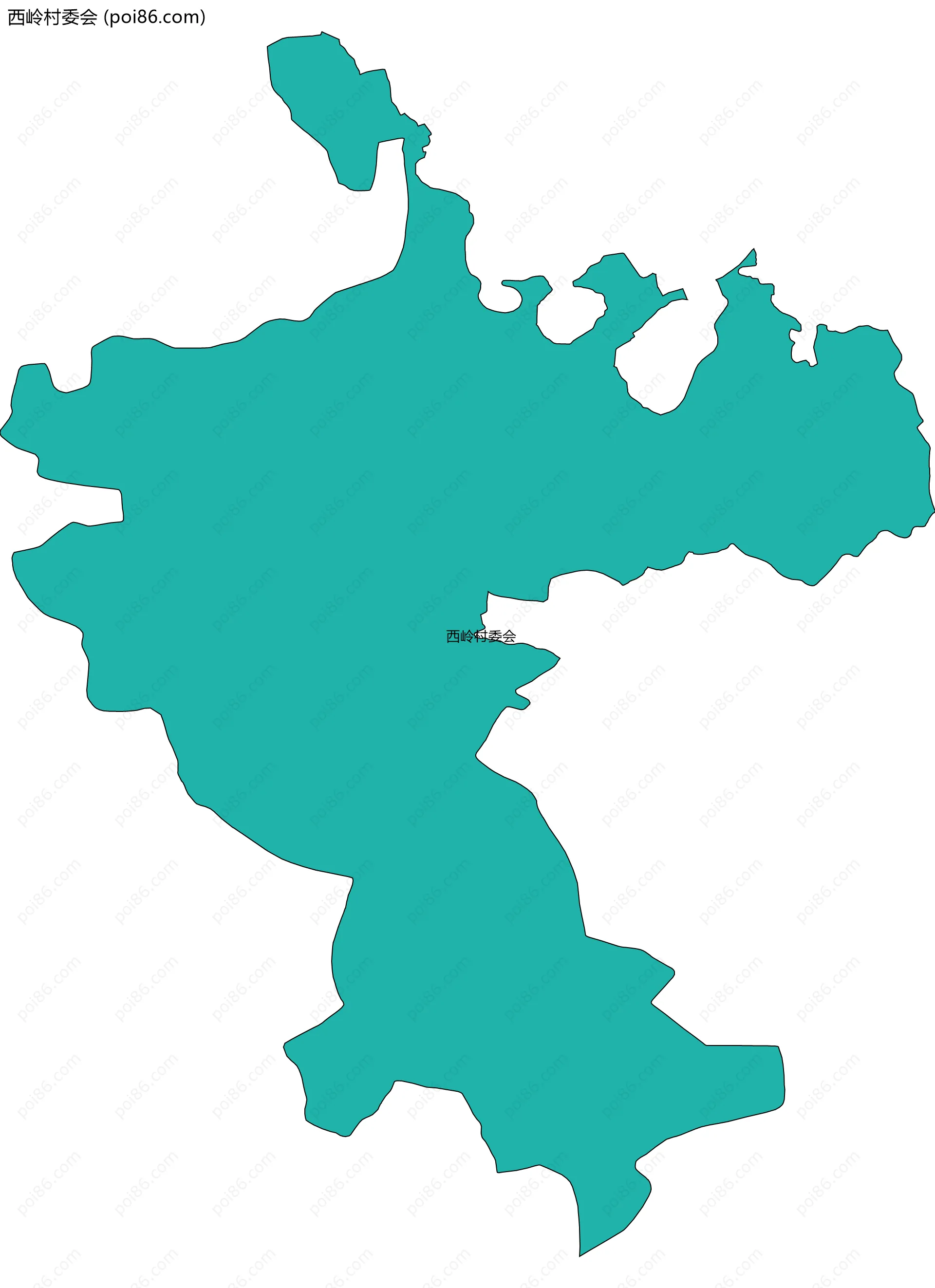 西岭村委会边界地图