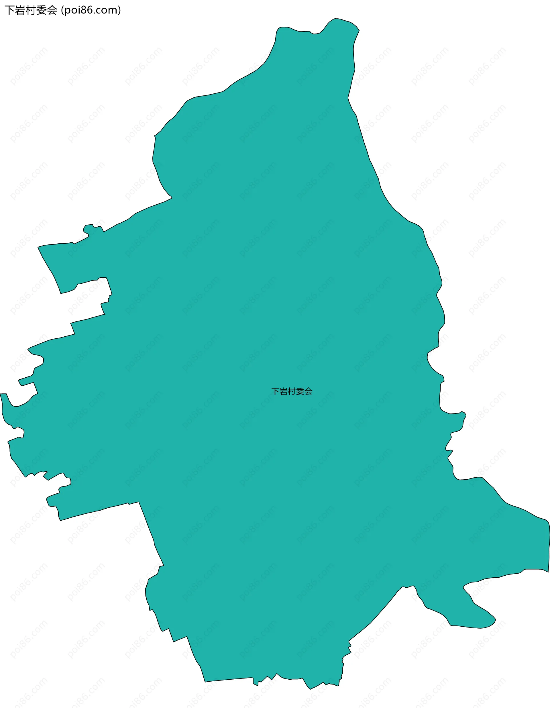 下岩村委会边界地图