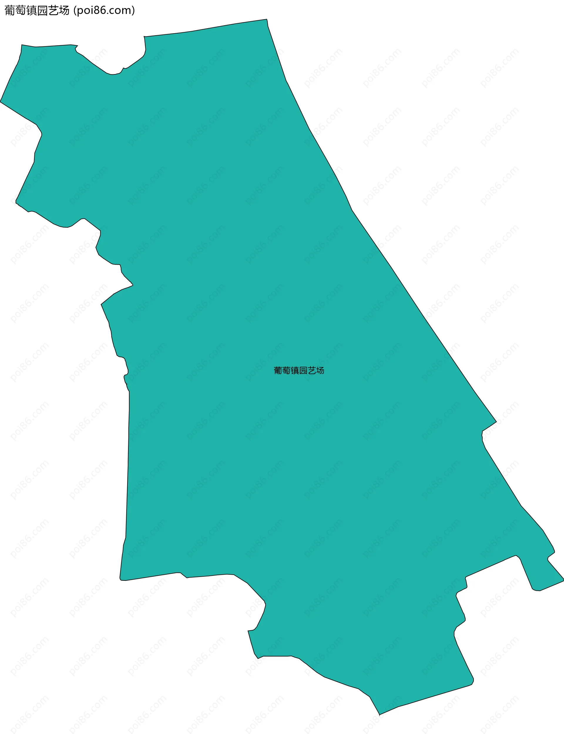 葡萄镇园艺场边界地图