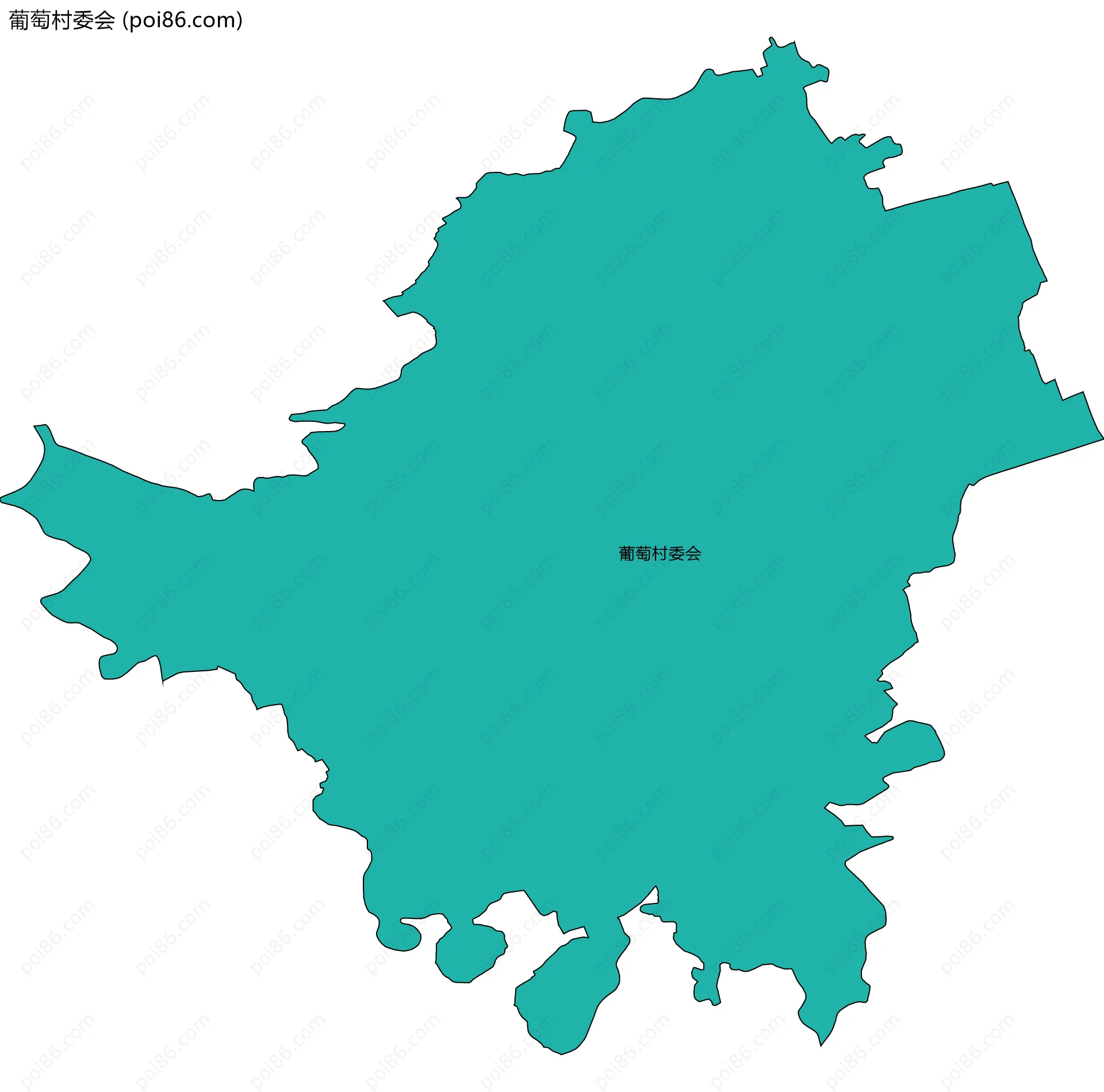 葡萄村委会边界地图