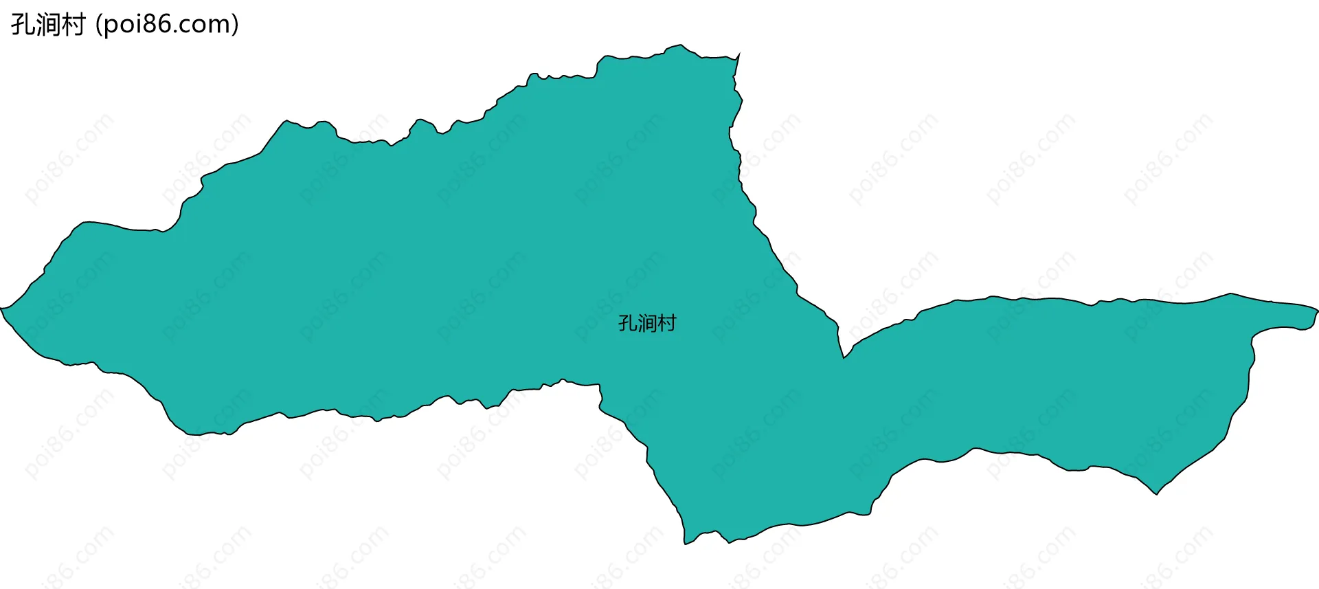 孔涧村边界地图