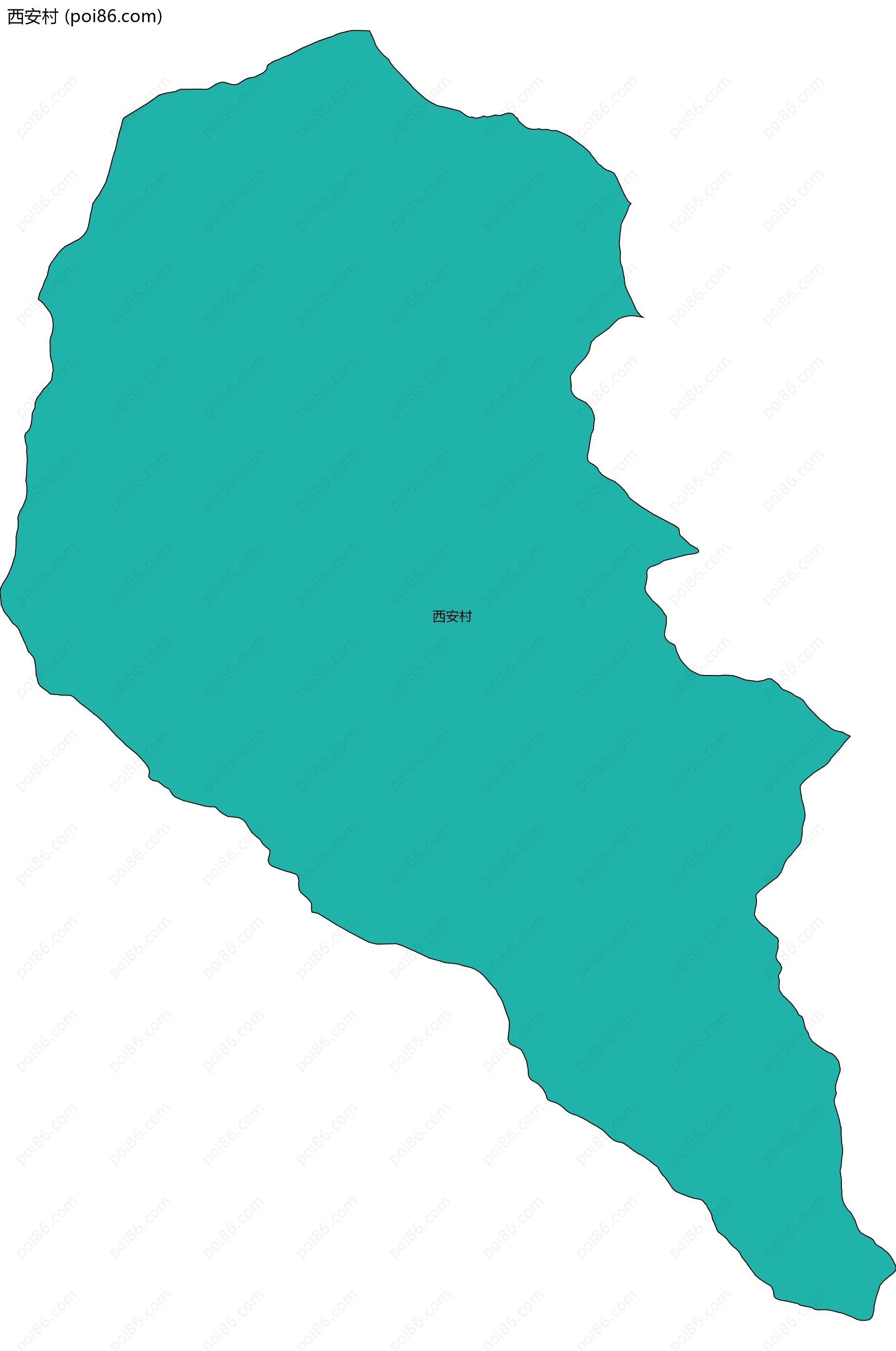 西安村边界地图