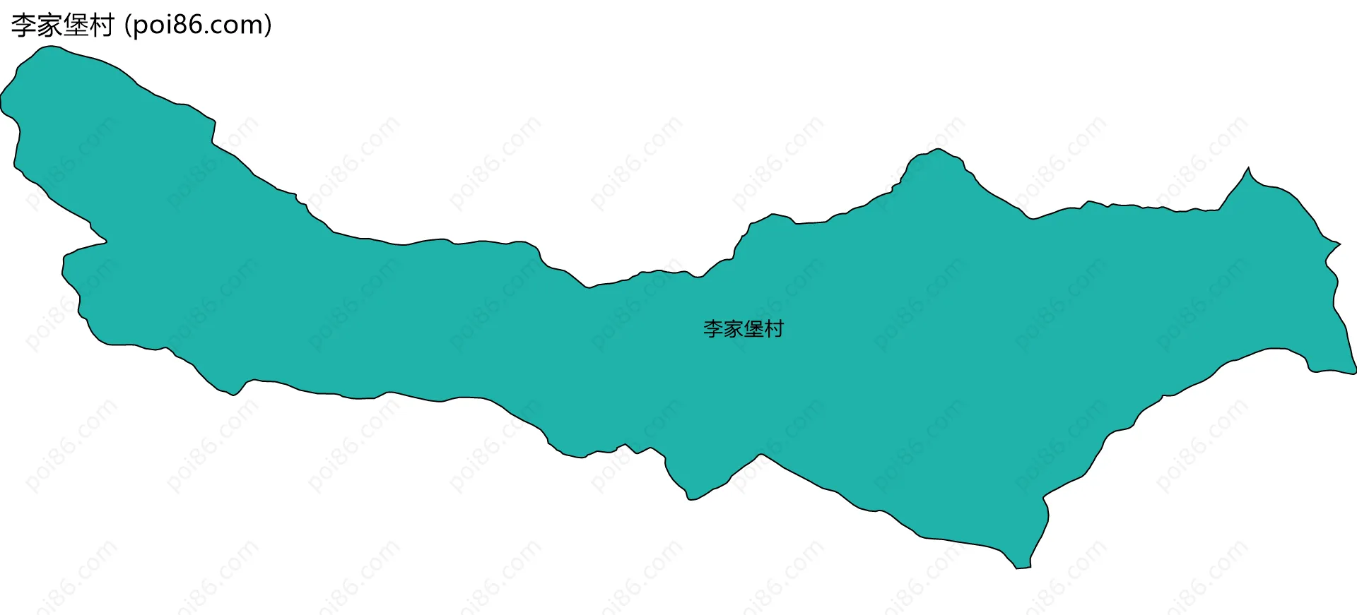 李家堡村边界地图