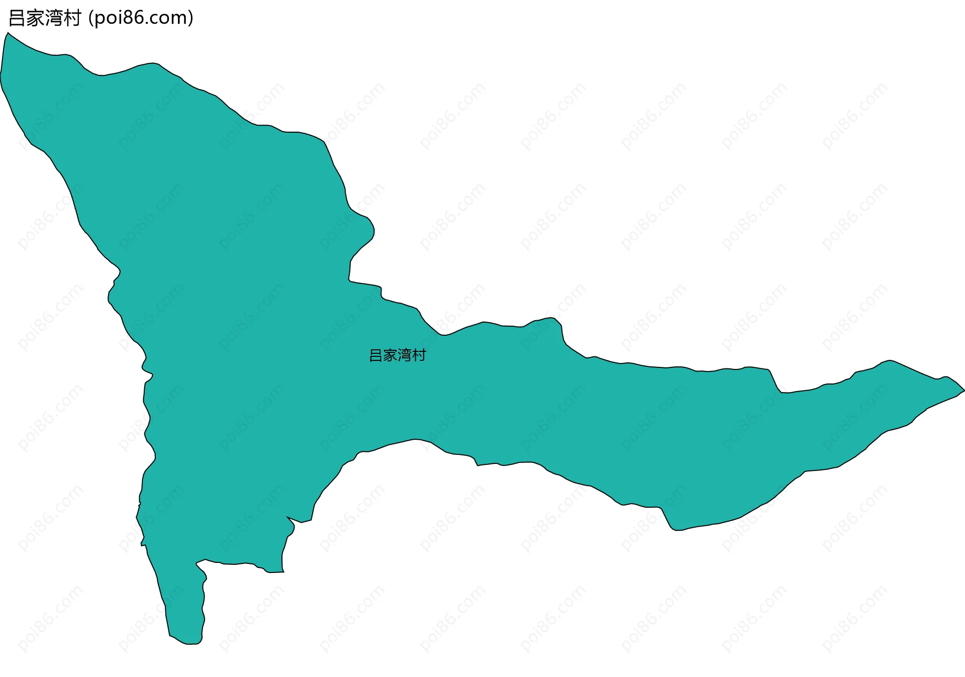 吕家湾村边界地图