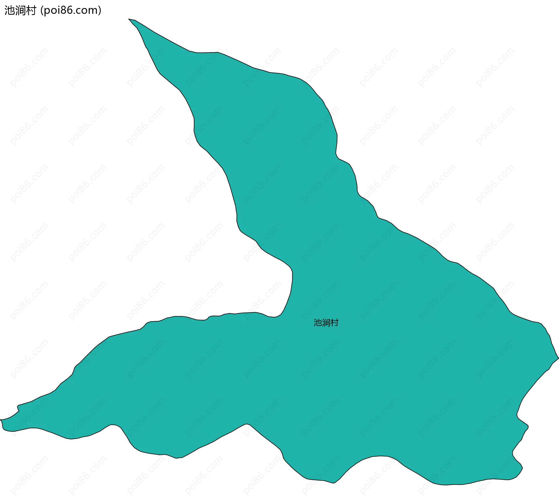 池涧村边界地图