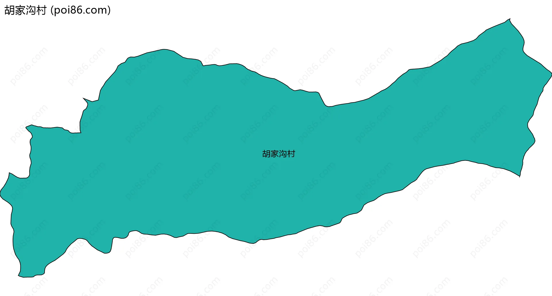 胡家沟村边界地图