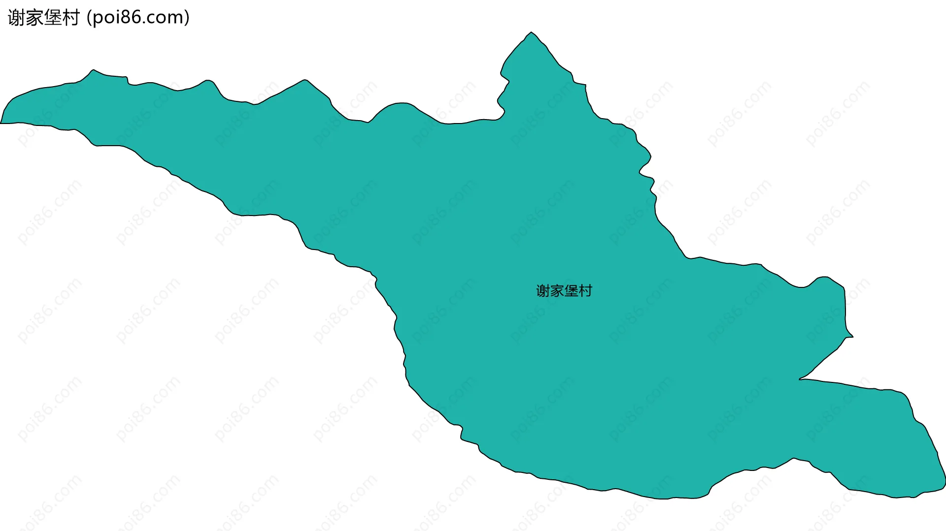 谢家堡村边界地图