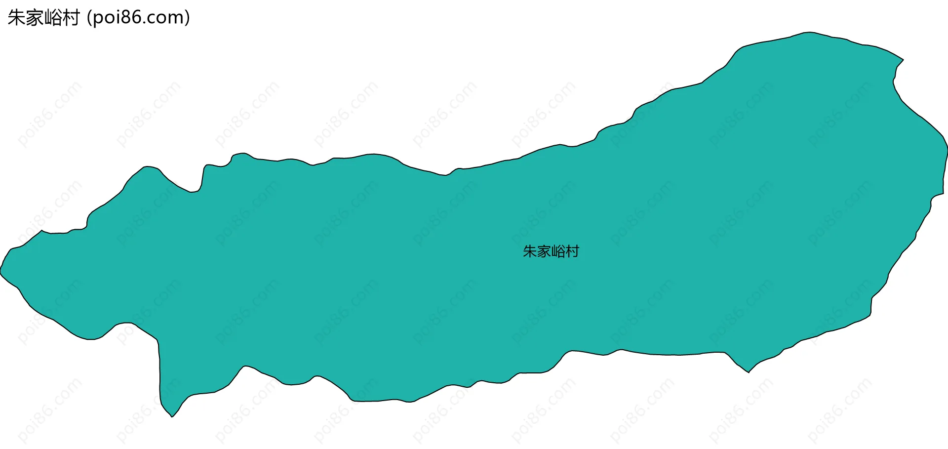 朱家峪村边界地图