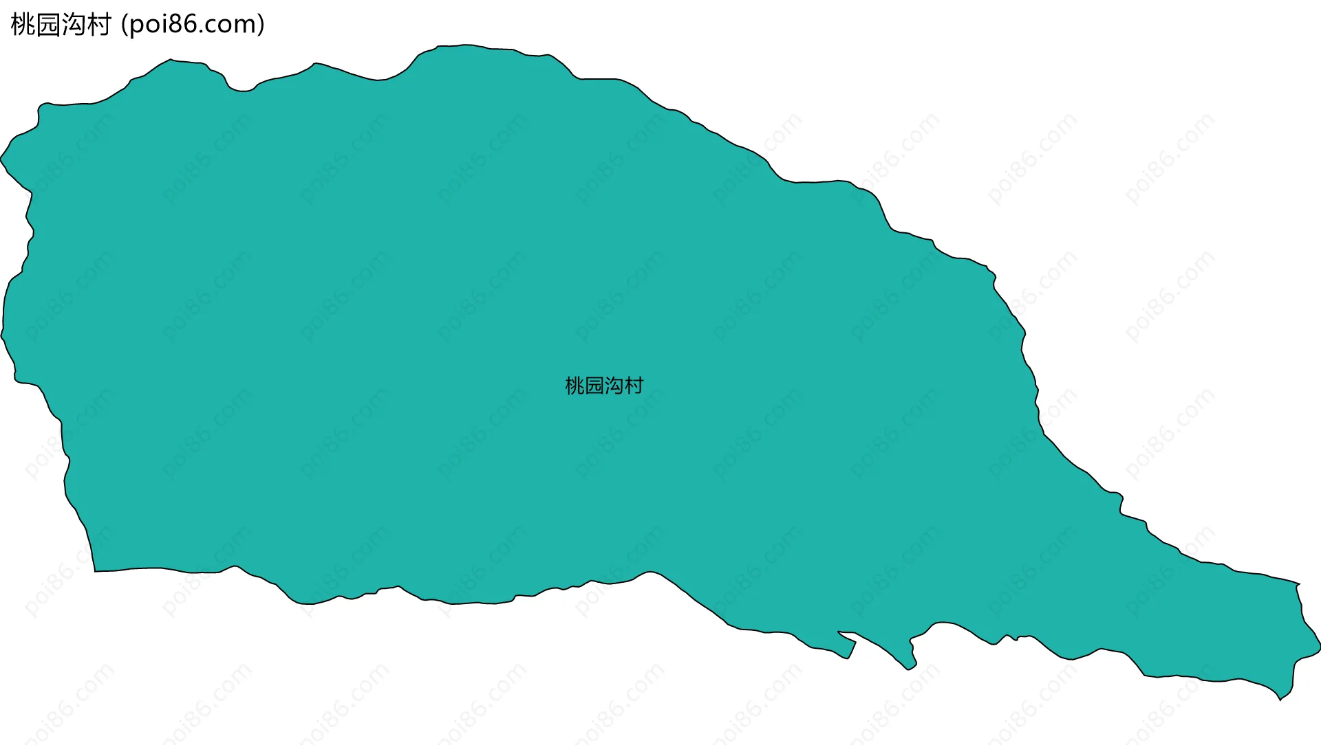 桃园沟村边界地图