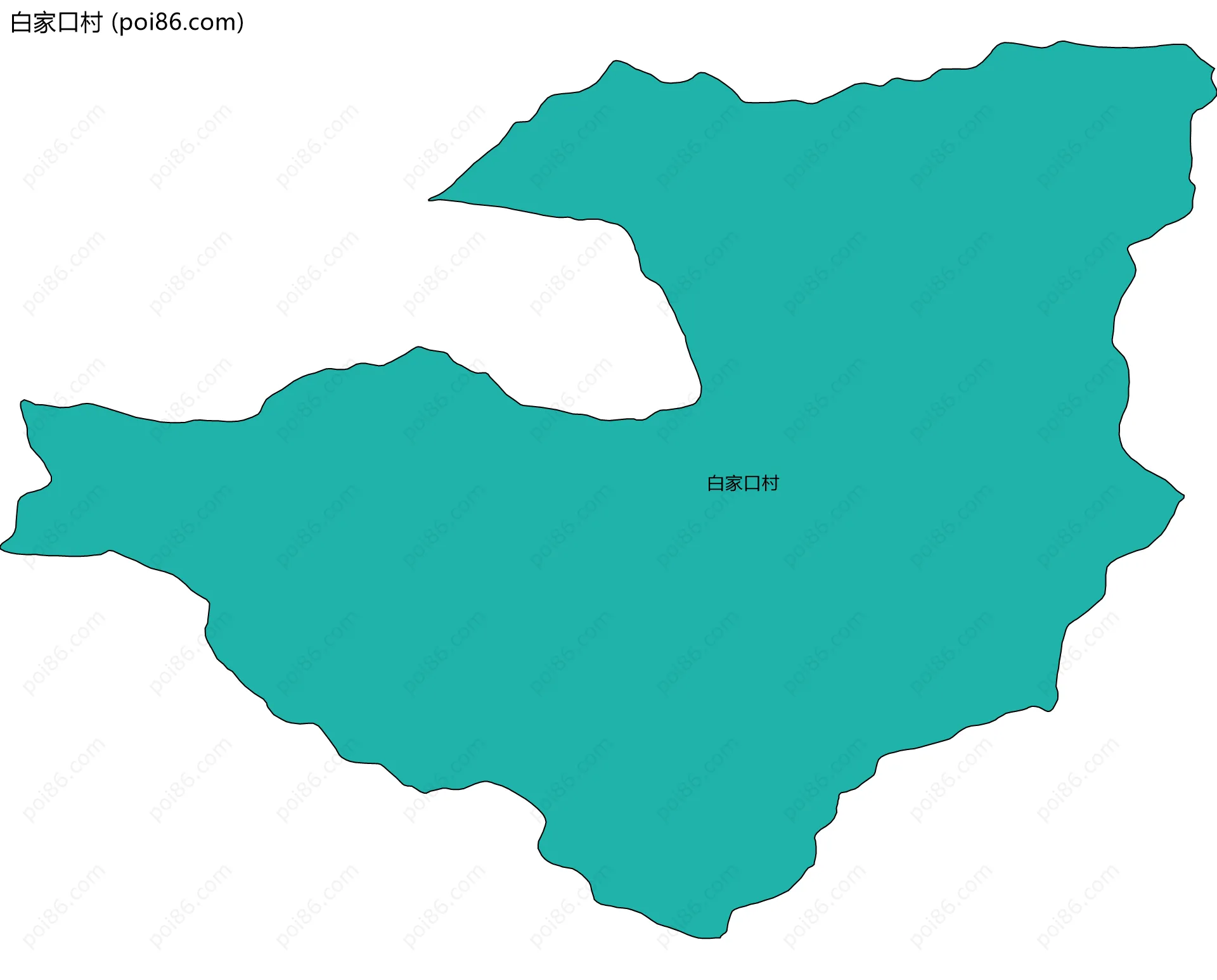 白家口村边界地图