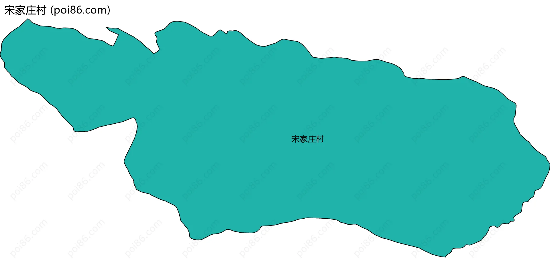 宋家庄村边界地图