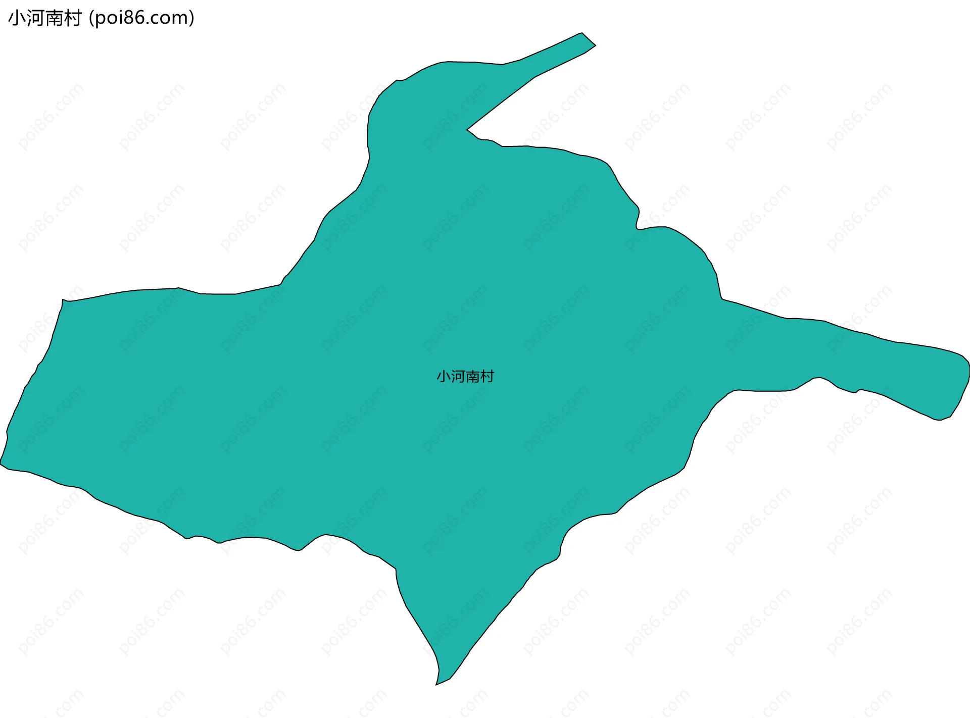 小河南村边界地图
