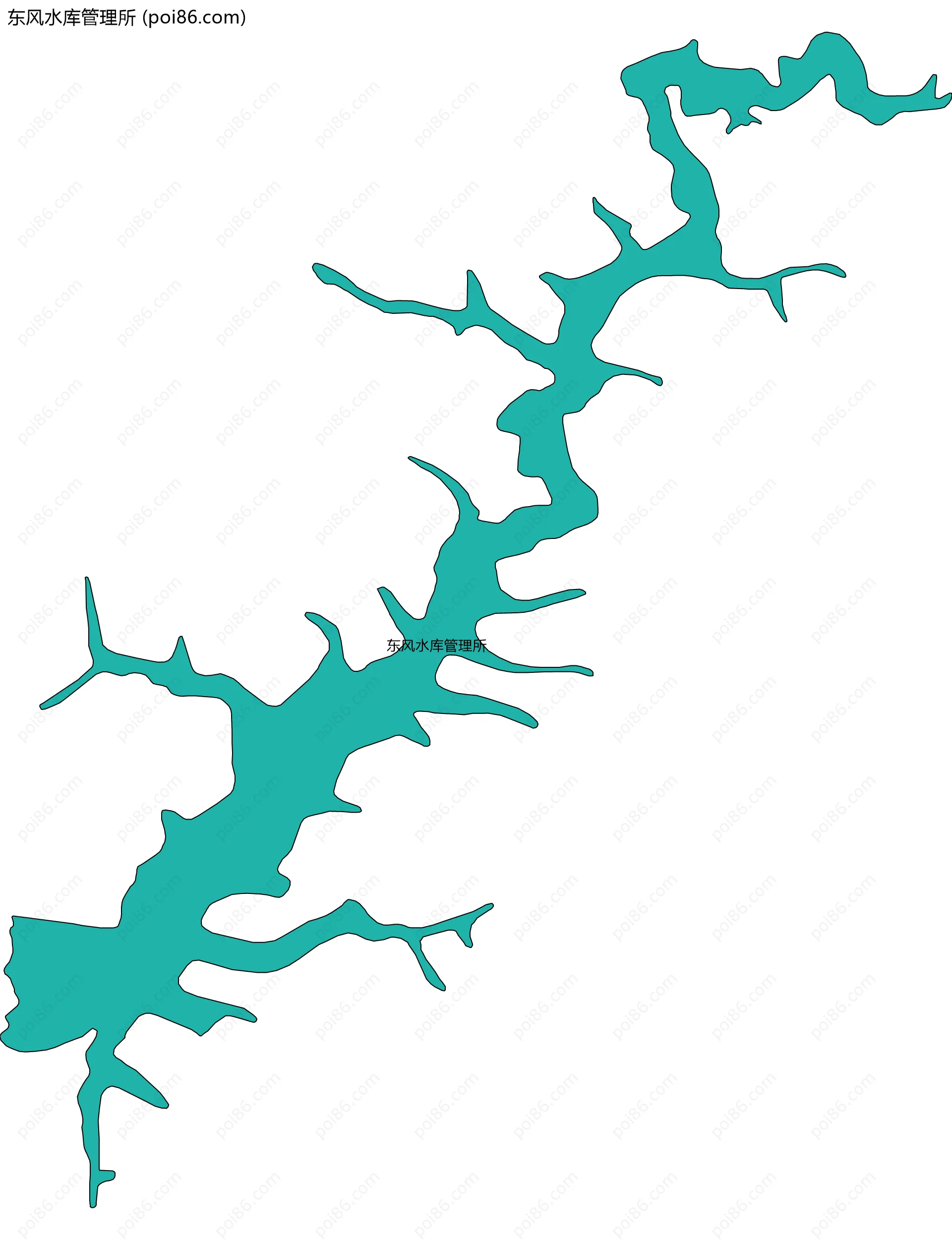 东风水库管理所边界地图