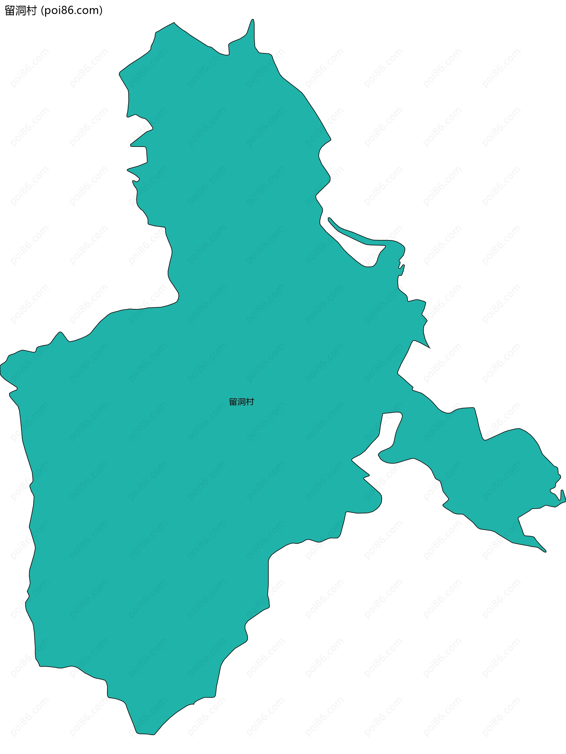 留洞村边界地图