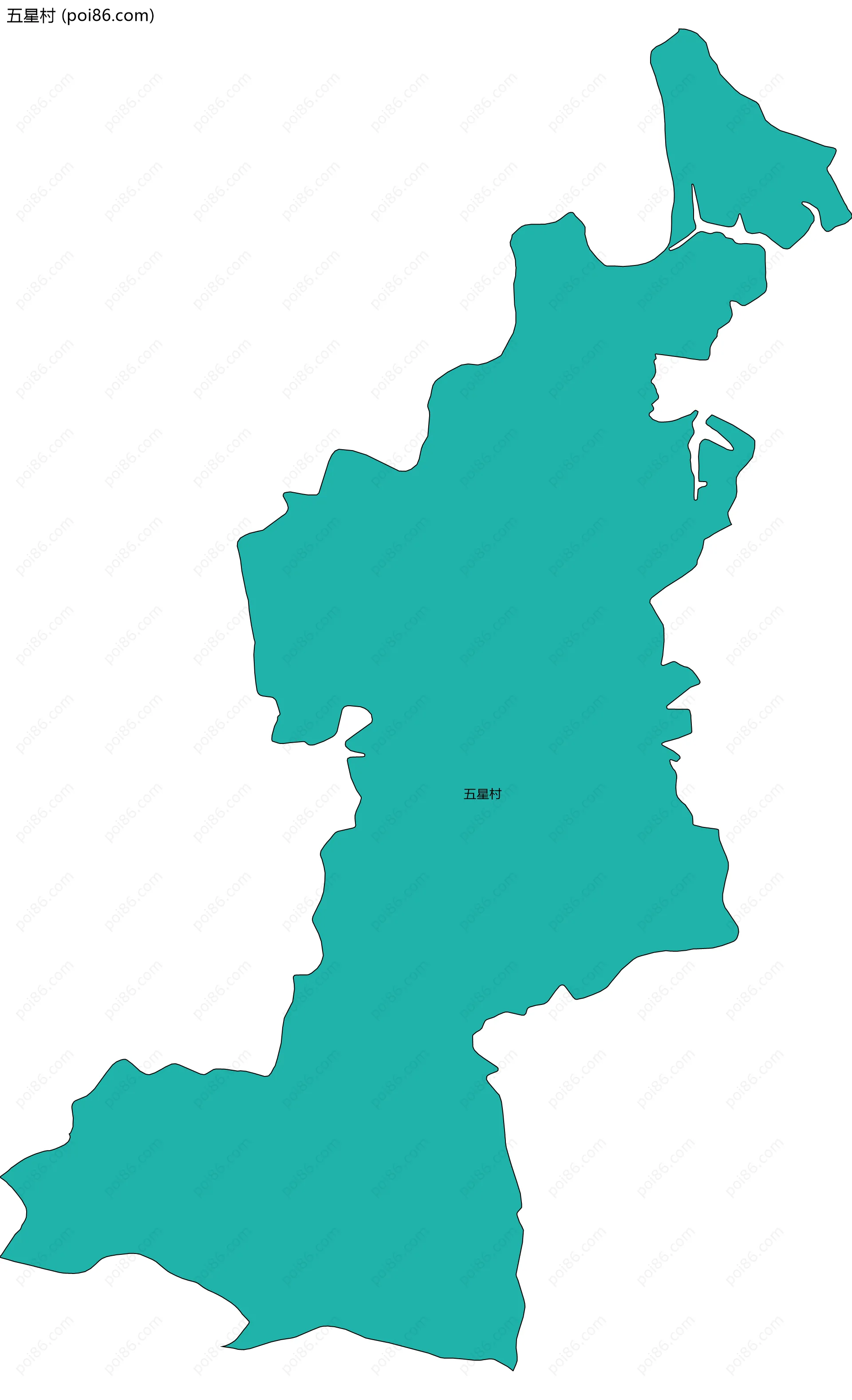五星村边界地图