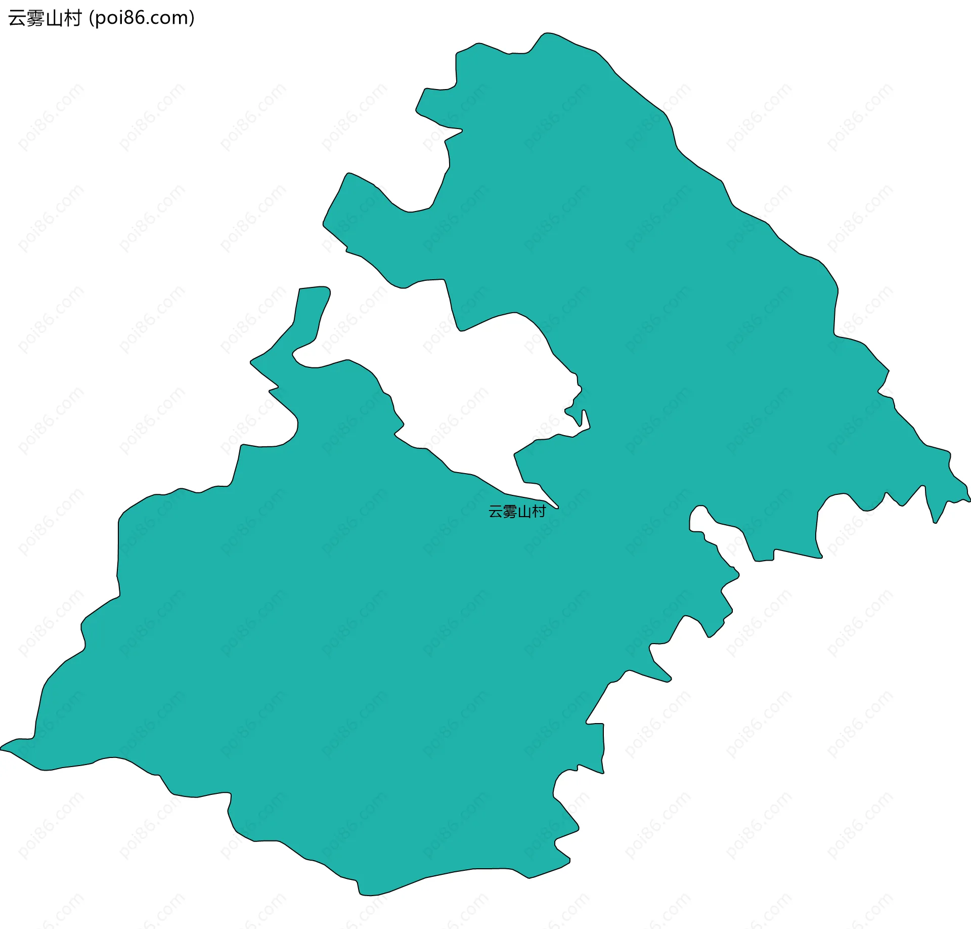 云雾山村边界地图