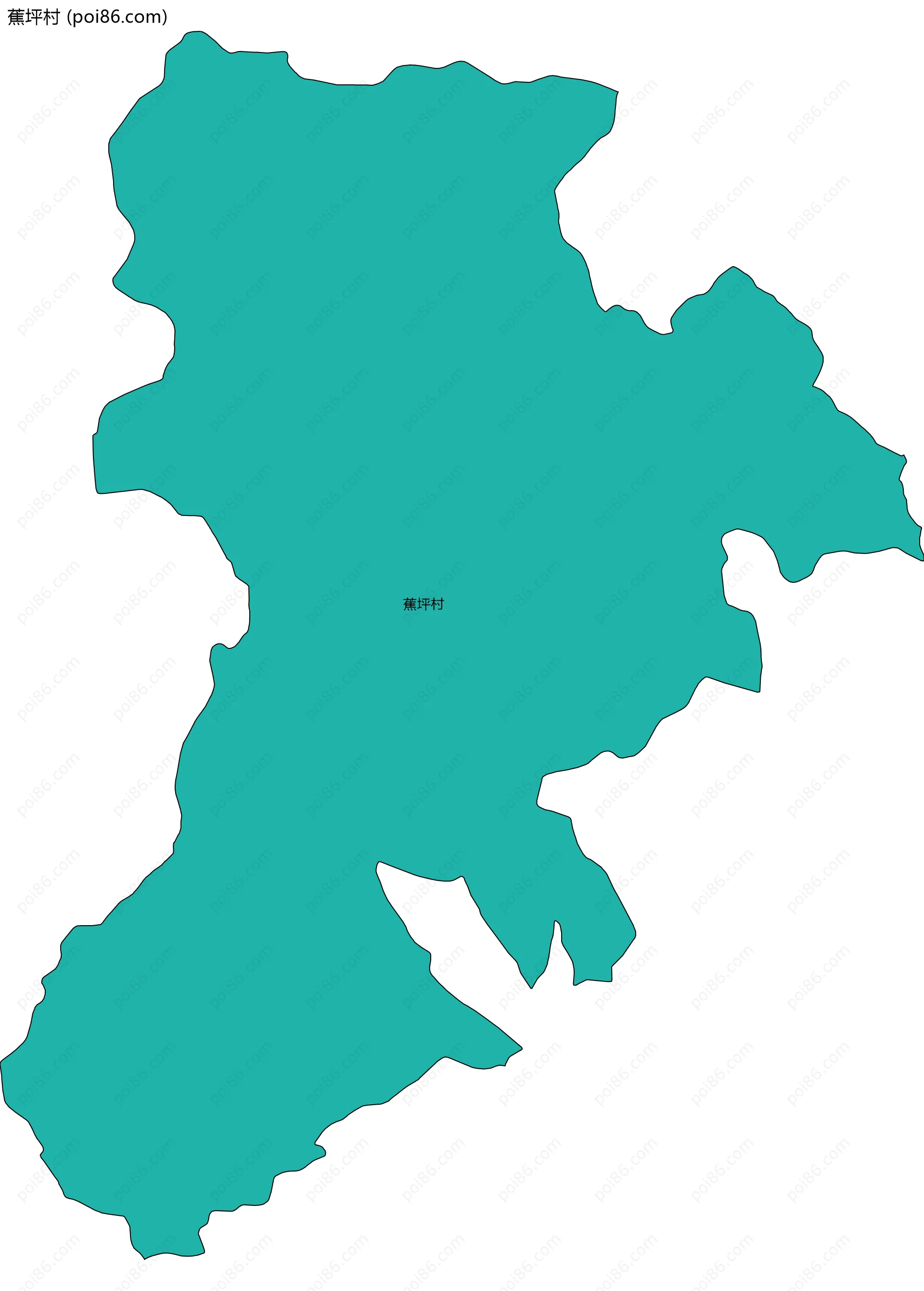 蕉坪村边界地图