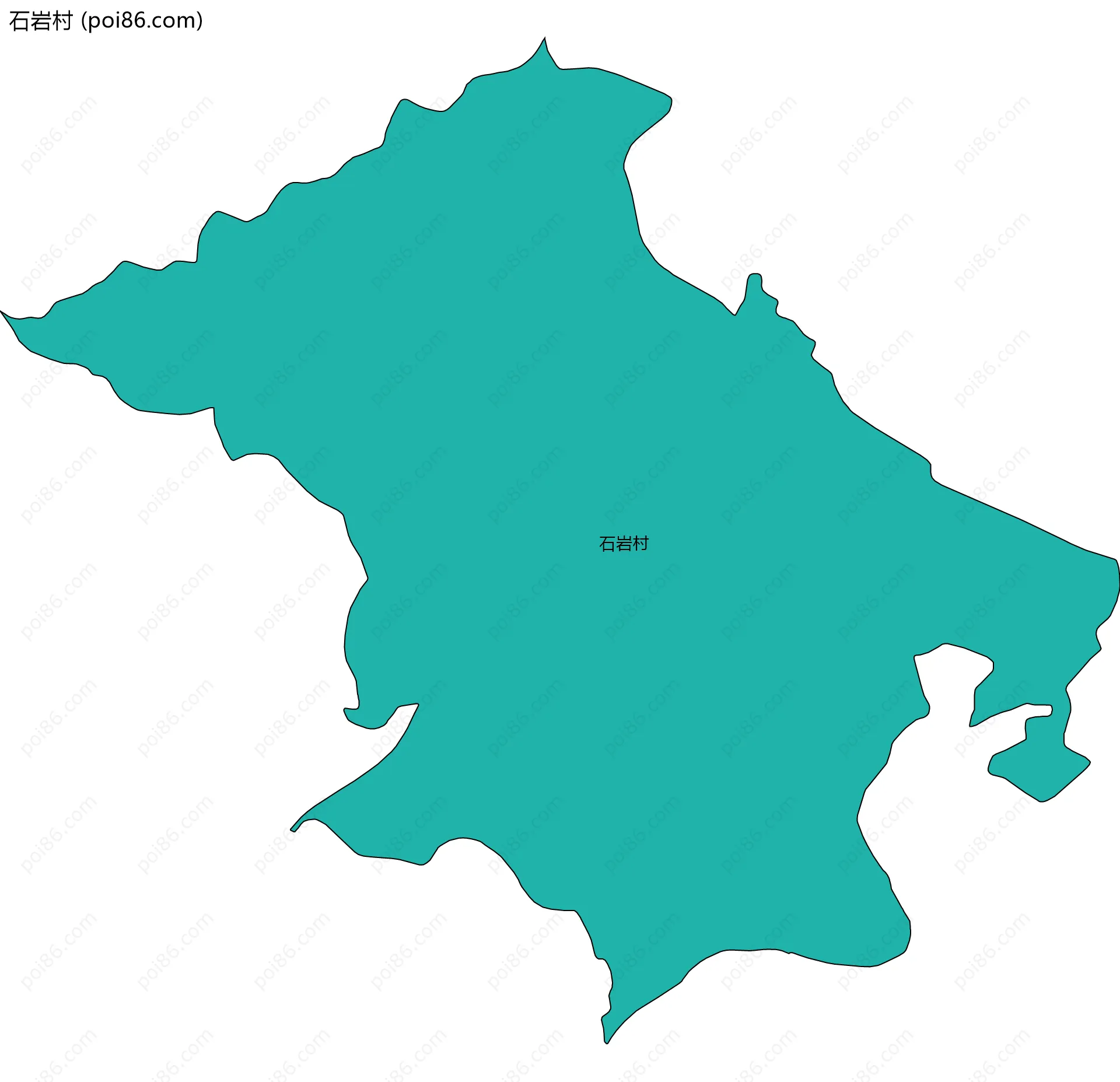 石岩村边界地图