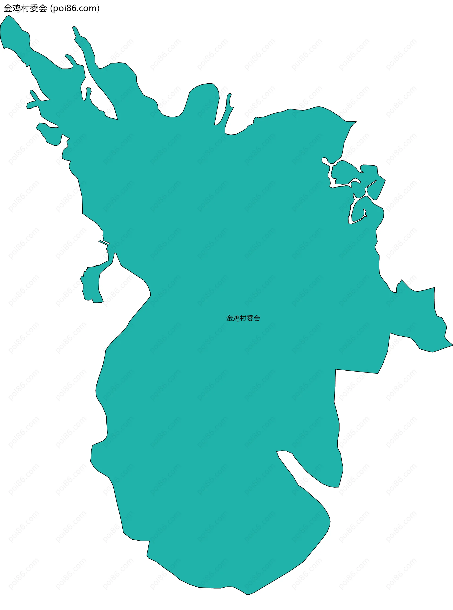 金鸡村委会边界地图