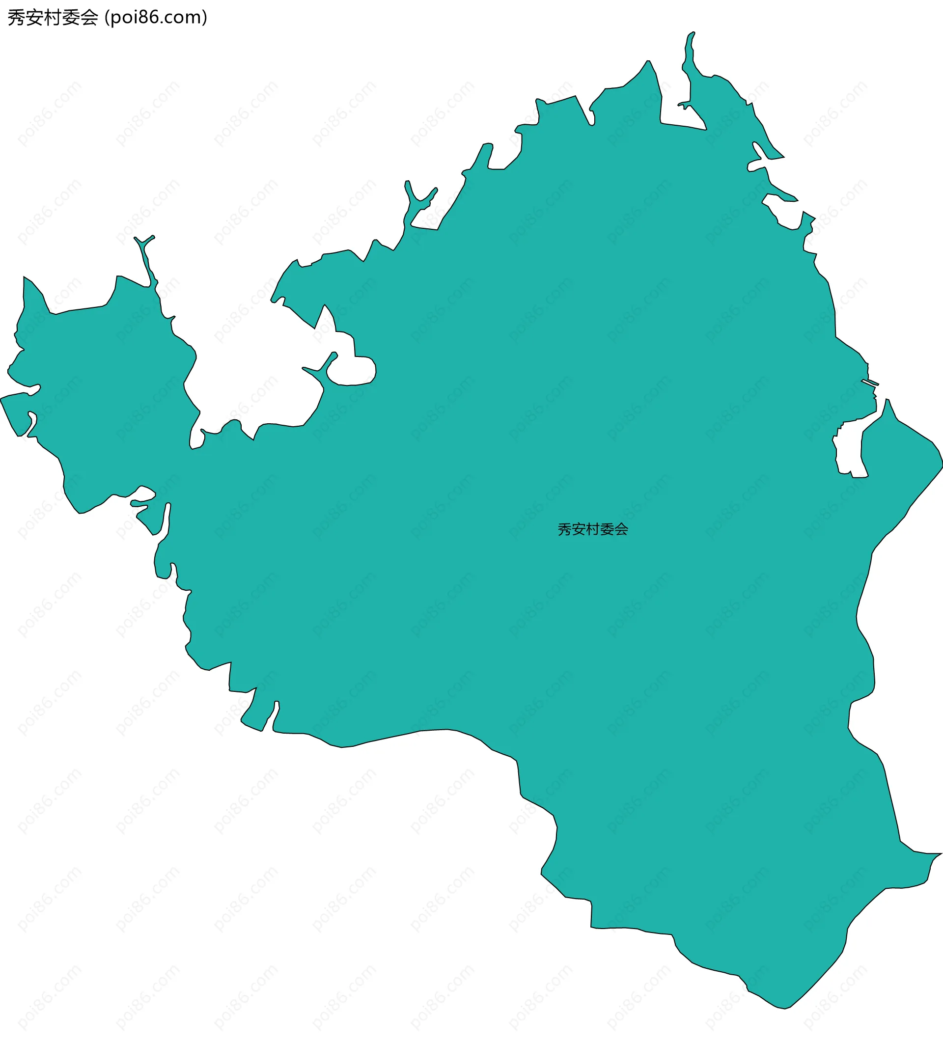 秀安村委会边界地图