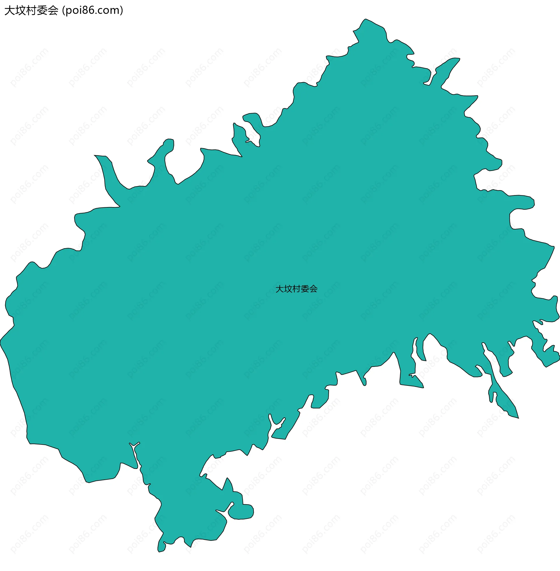 大坟村委会边界地图