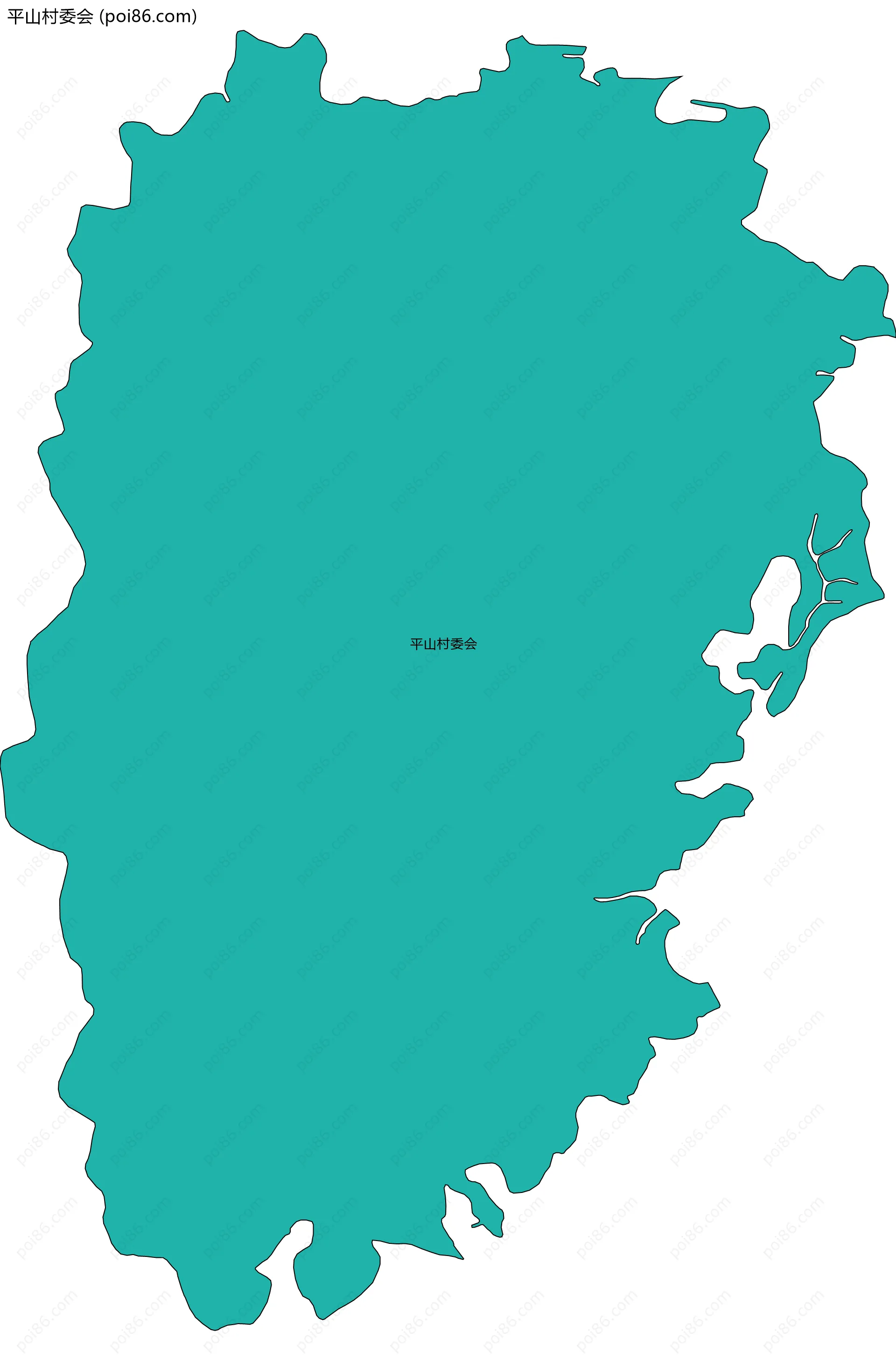 平山村委会边界地图