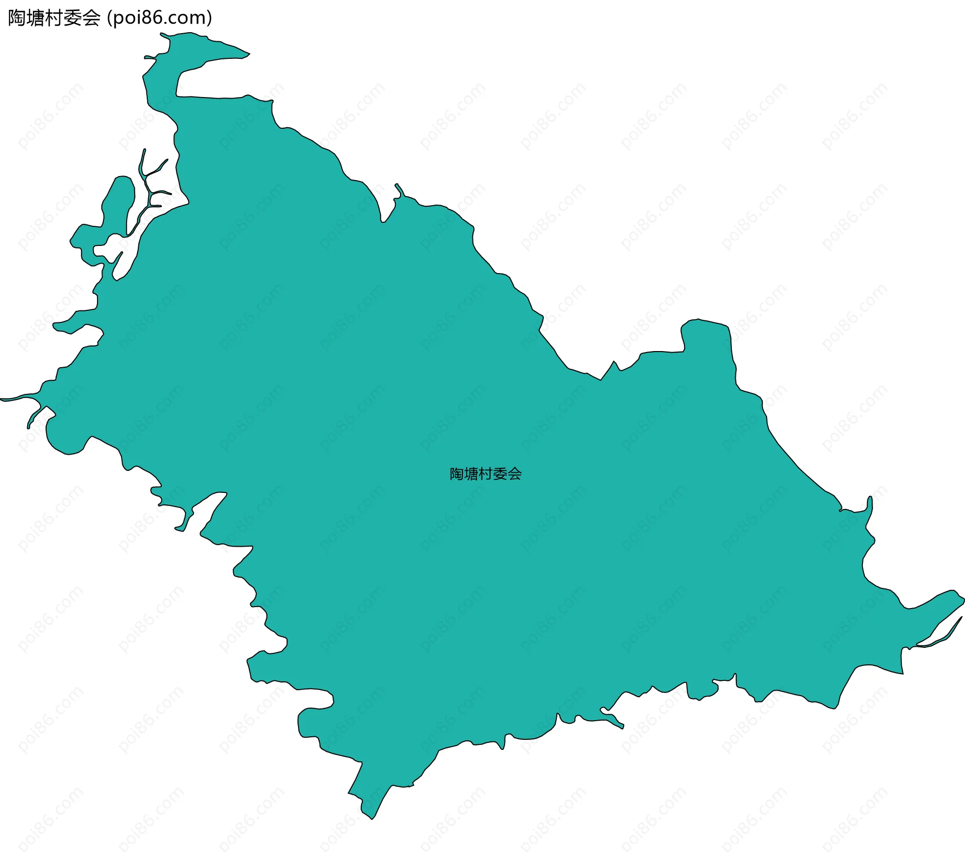 陶塘村委会边界地图