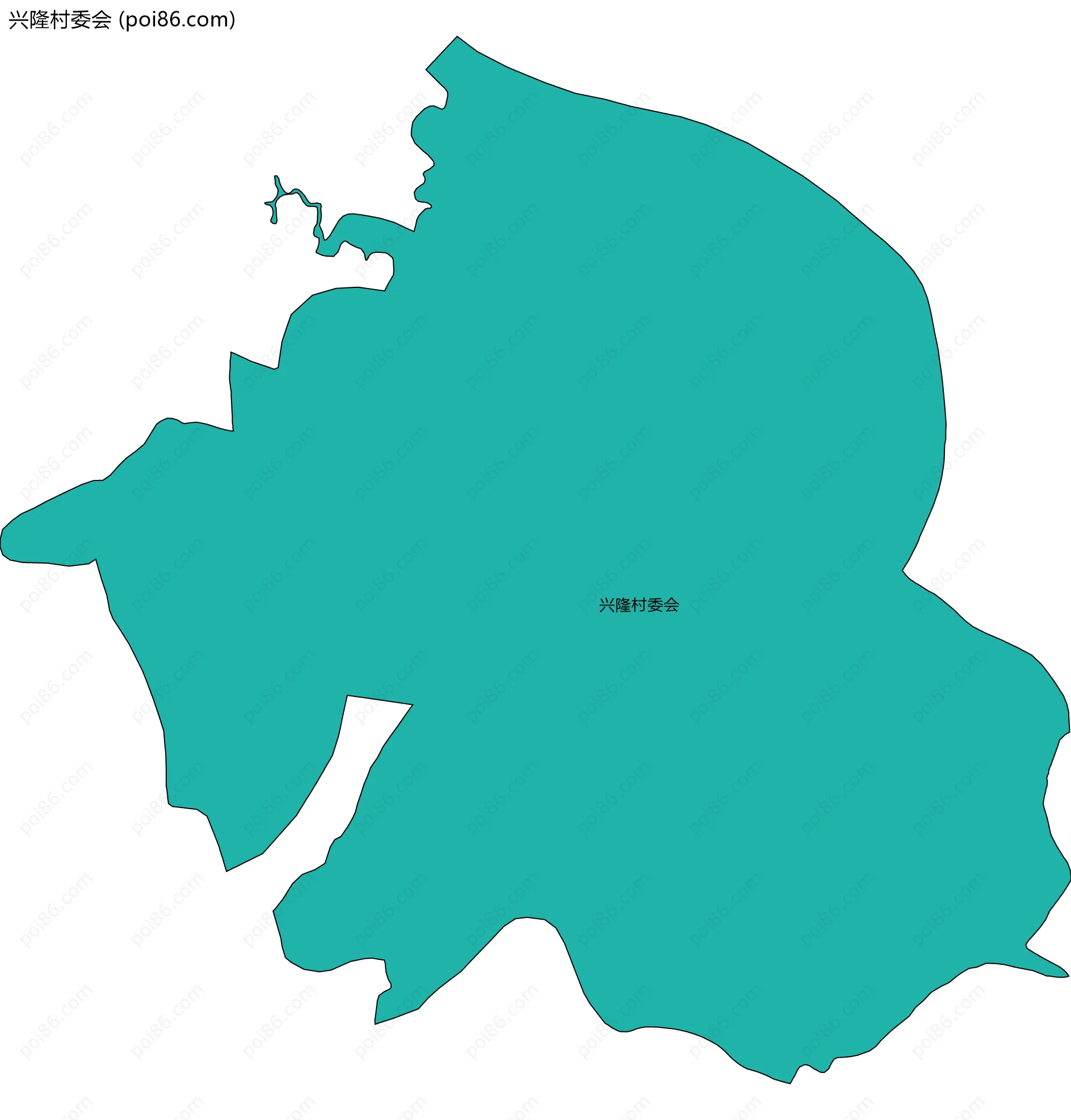兴隆村委会边界地图